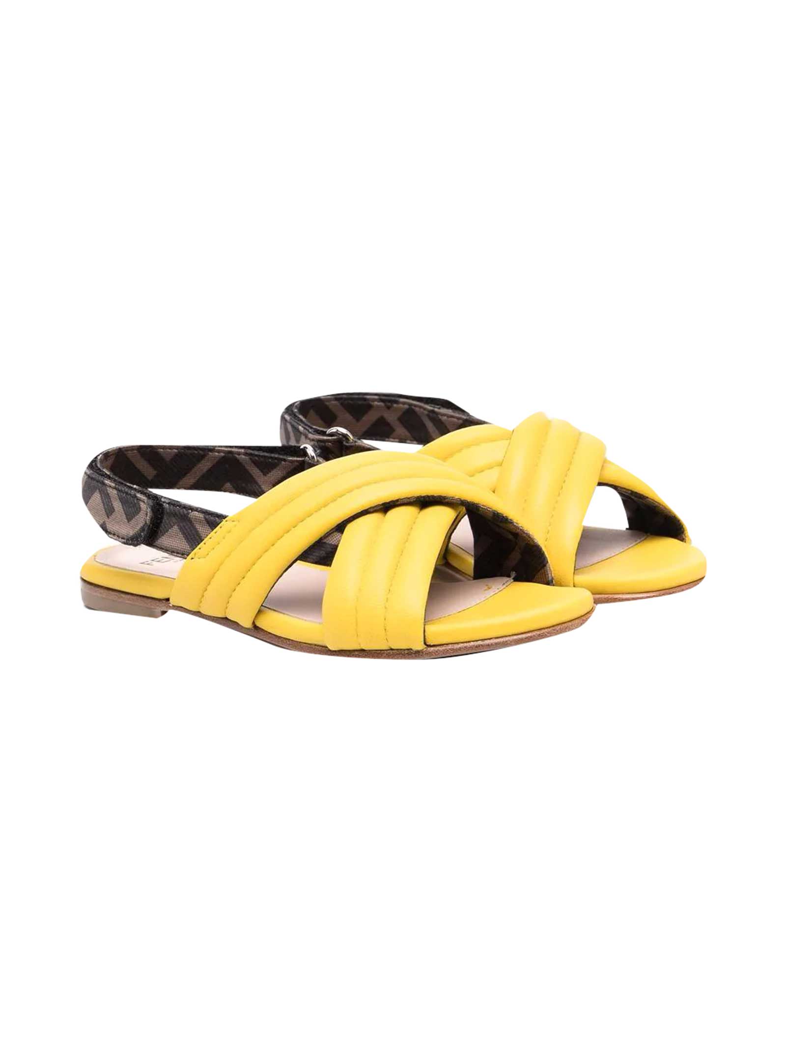 yellow fendi sandals