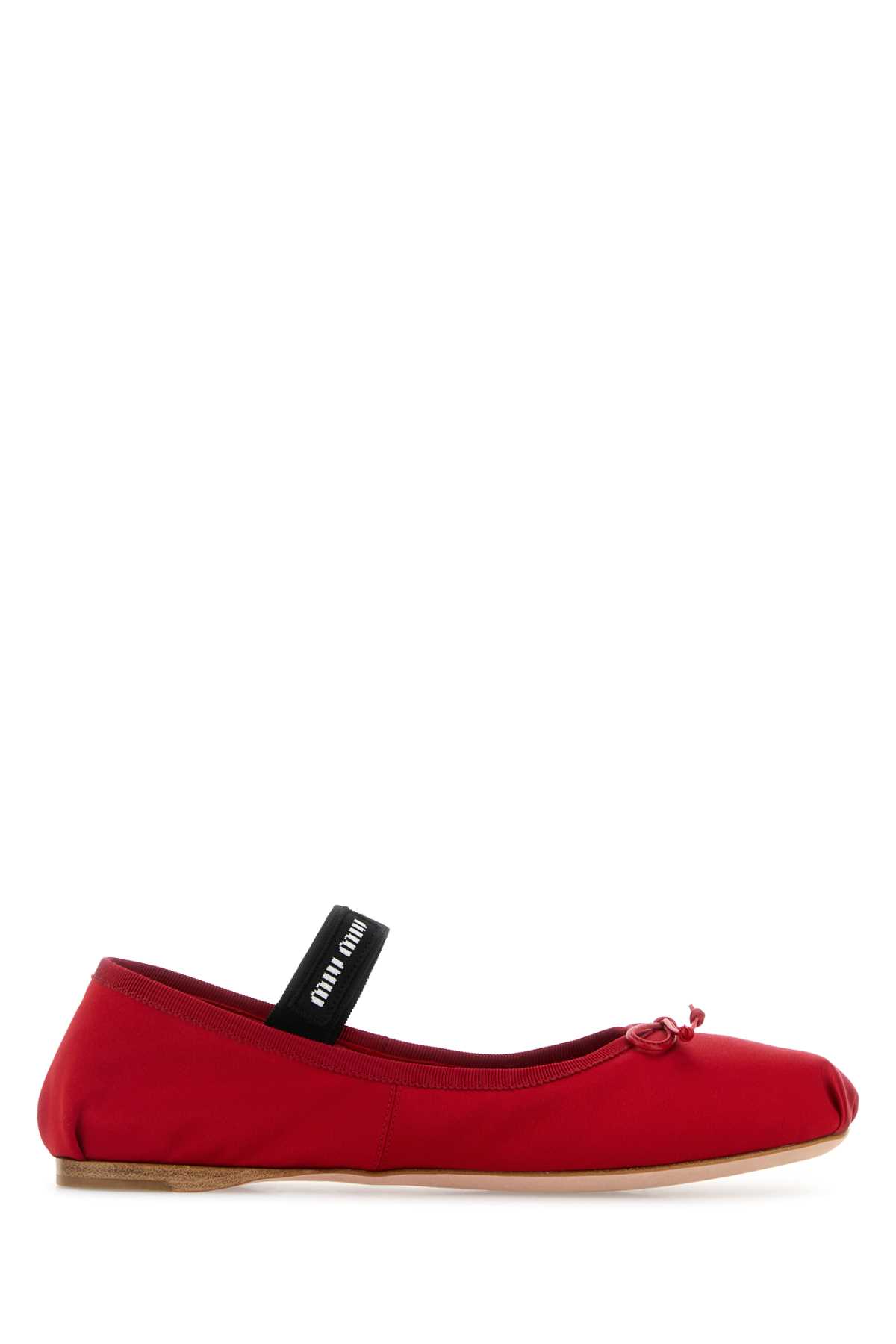 【関税&送料込】Miu Miu Red Satin Ballerinas Miu Miu Red Satin Ballerinas | italist