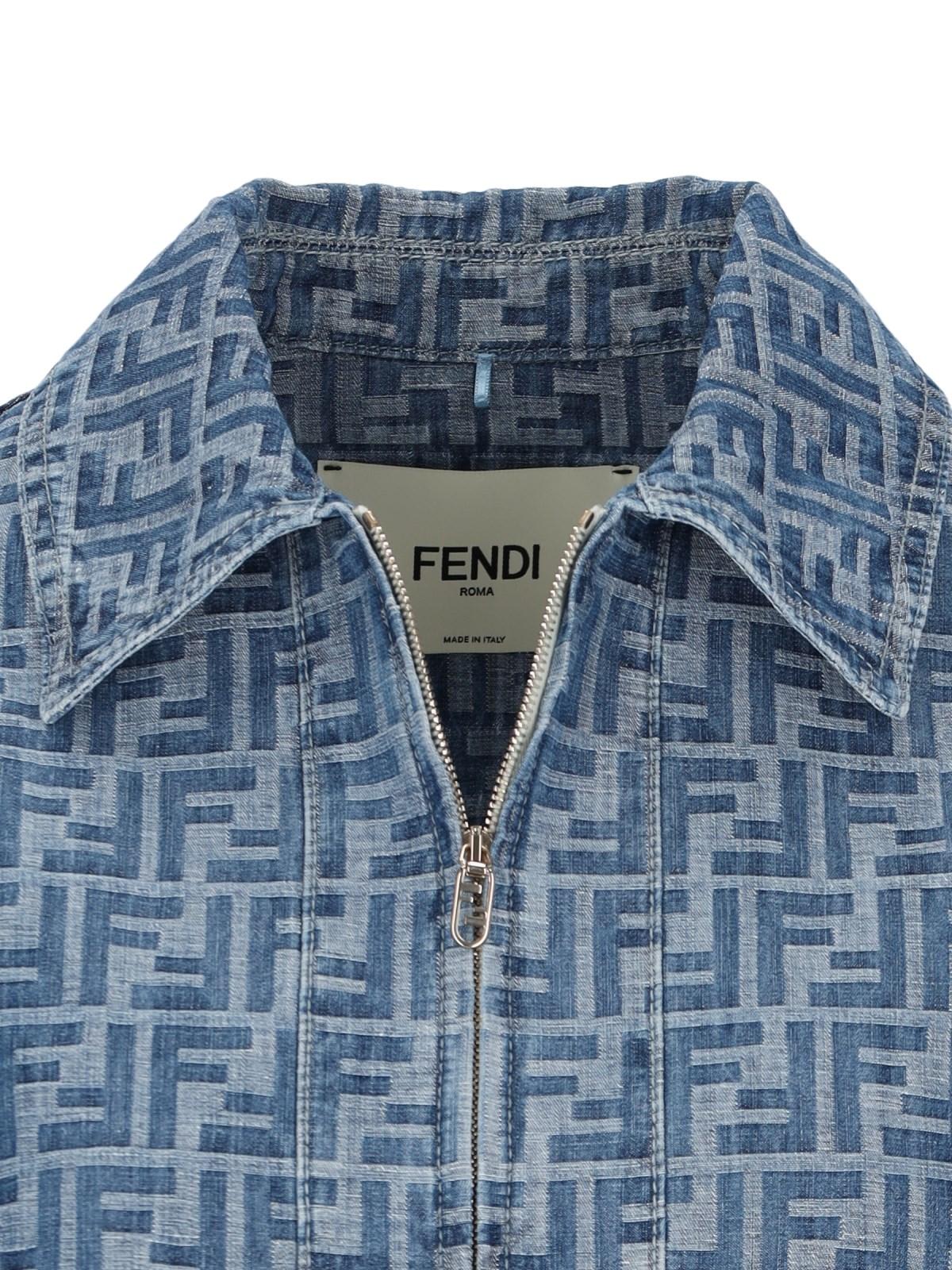 FENDI＊ FF DENIM CHAMBRAY CROPPED JACKET Fendi Ff chambray denim cropped jacket available on Monti