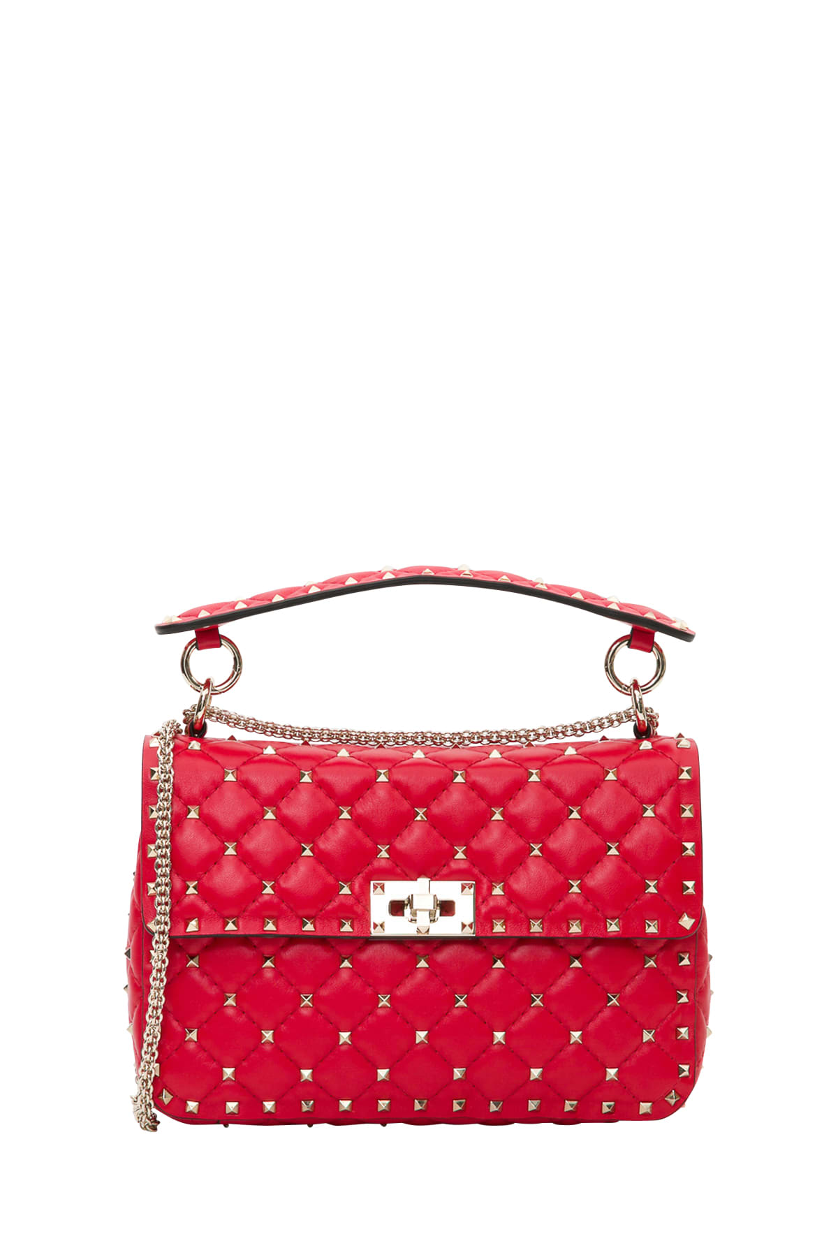 valentino rockstud spike bag red