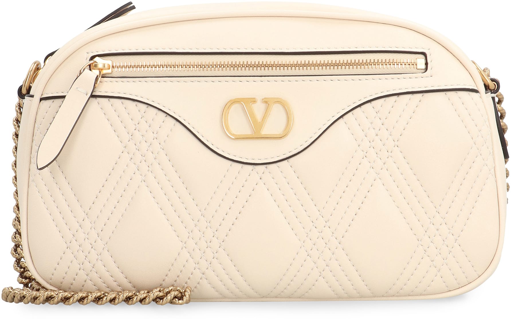 Valentino Garavani Quiltie 67 Leather Shoulder Bag | italist