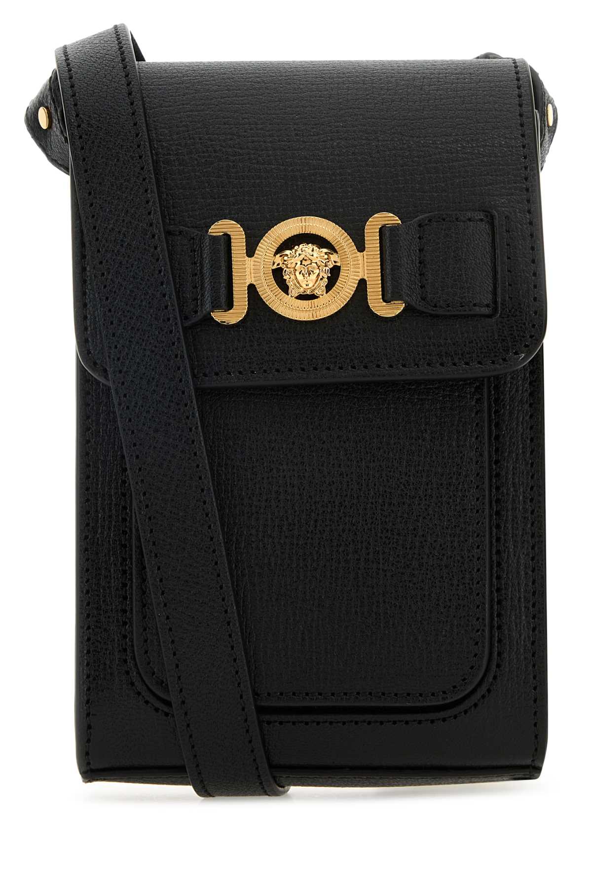 【送料&関税込】Versace Black Leather Medusa Biggie Crossbod Versace Black Leather Medusa Biggie Crossbody Bag | italist