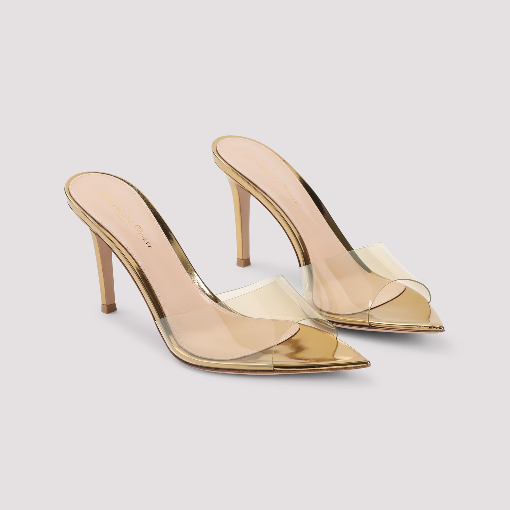 VIP【関税送料無料】希少 Gianvito Rossi Elle 85 Mules Gianvito Rossi Elle 85mm transparent-strap Mules | Black