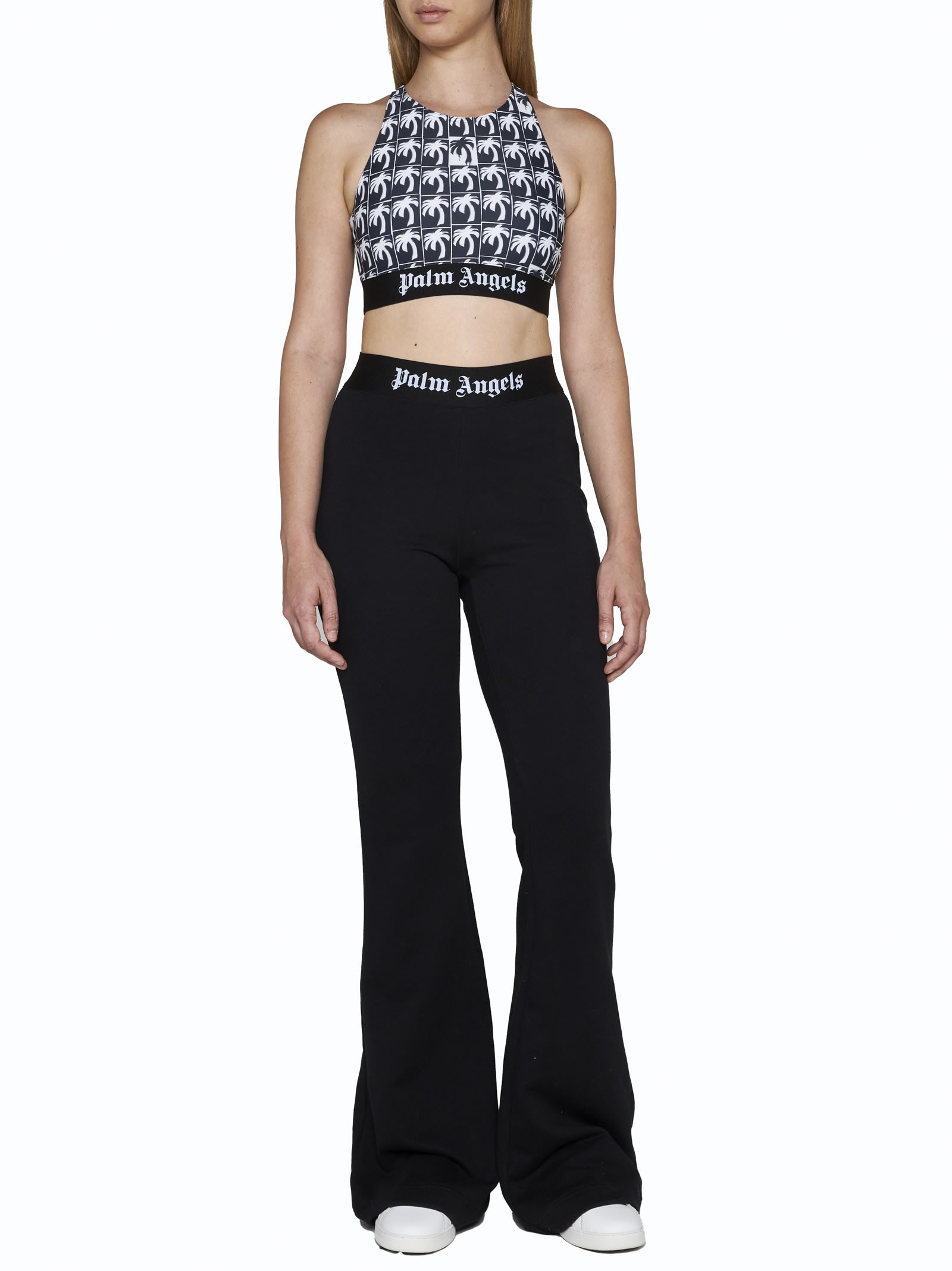 パンツ Palm Angels Flare Fit Pants Palm Angels Logo Tape Flare Track Pants | italist