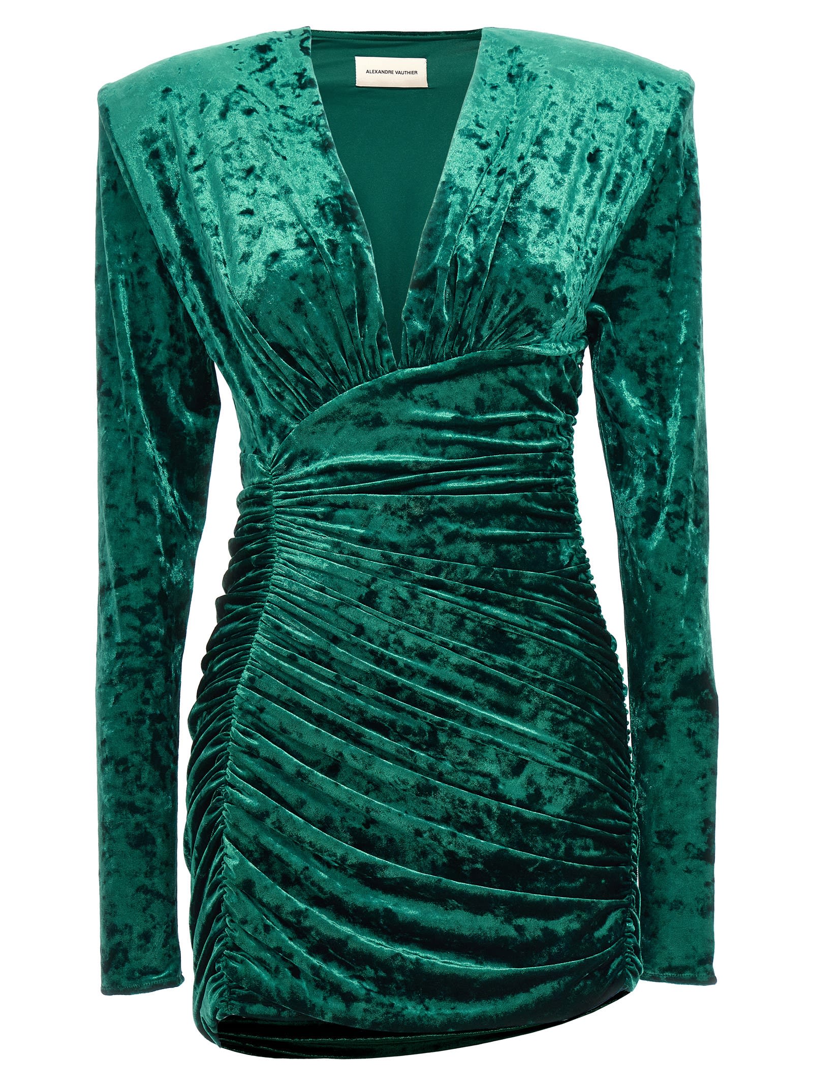 draped velvet dress