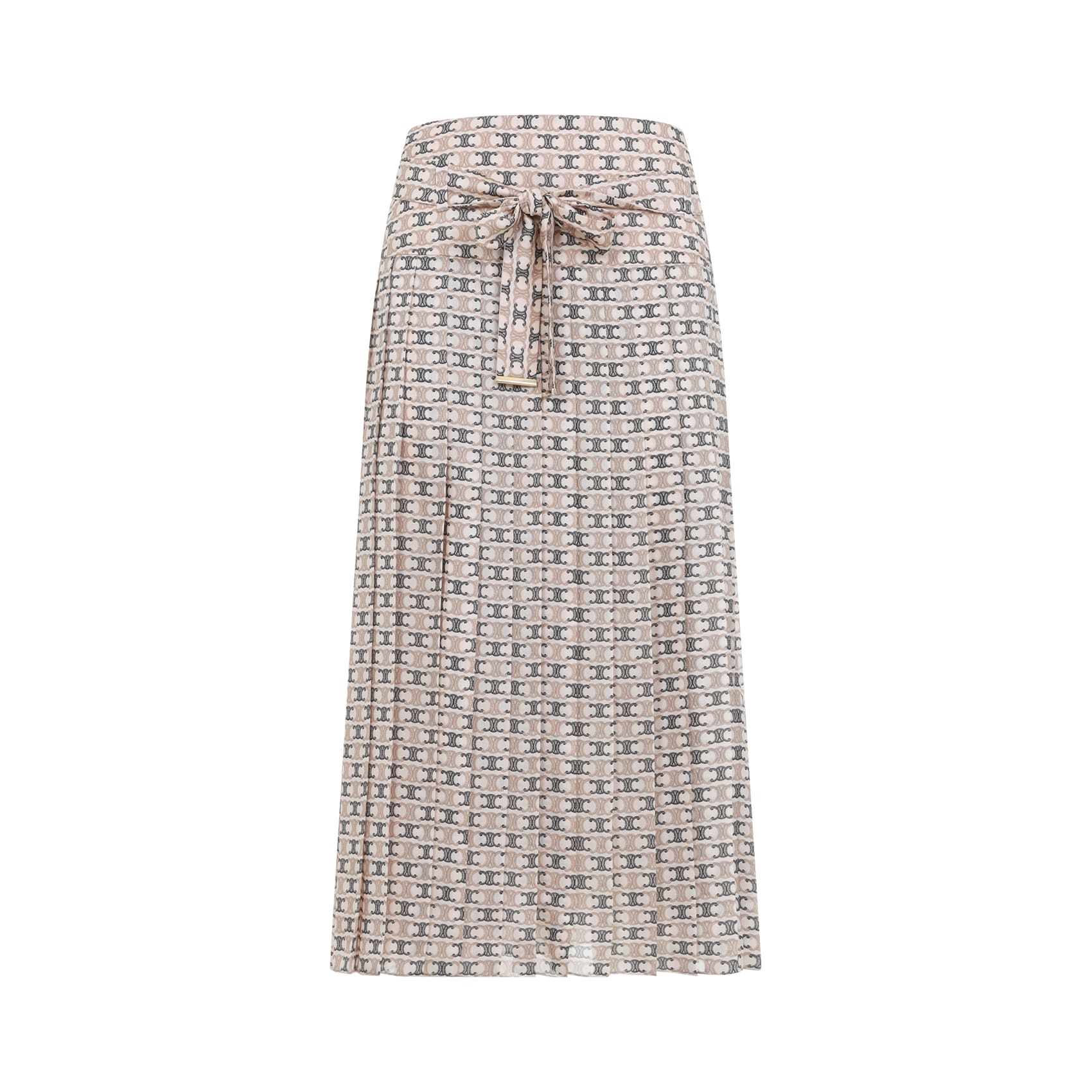 【送関込】CELINE☆セリーヌ Plissee Signature Midi Skirt Celine Plissee Signature Midi Skirt | italist