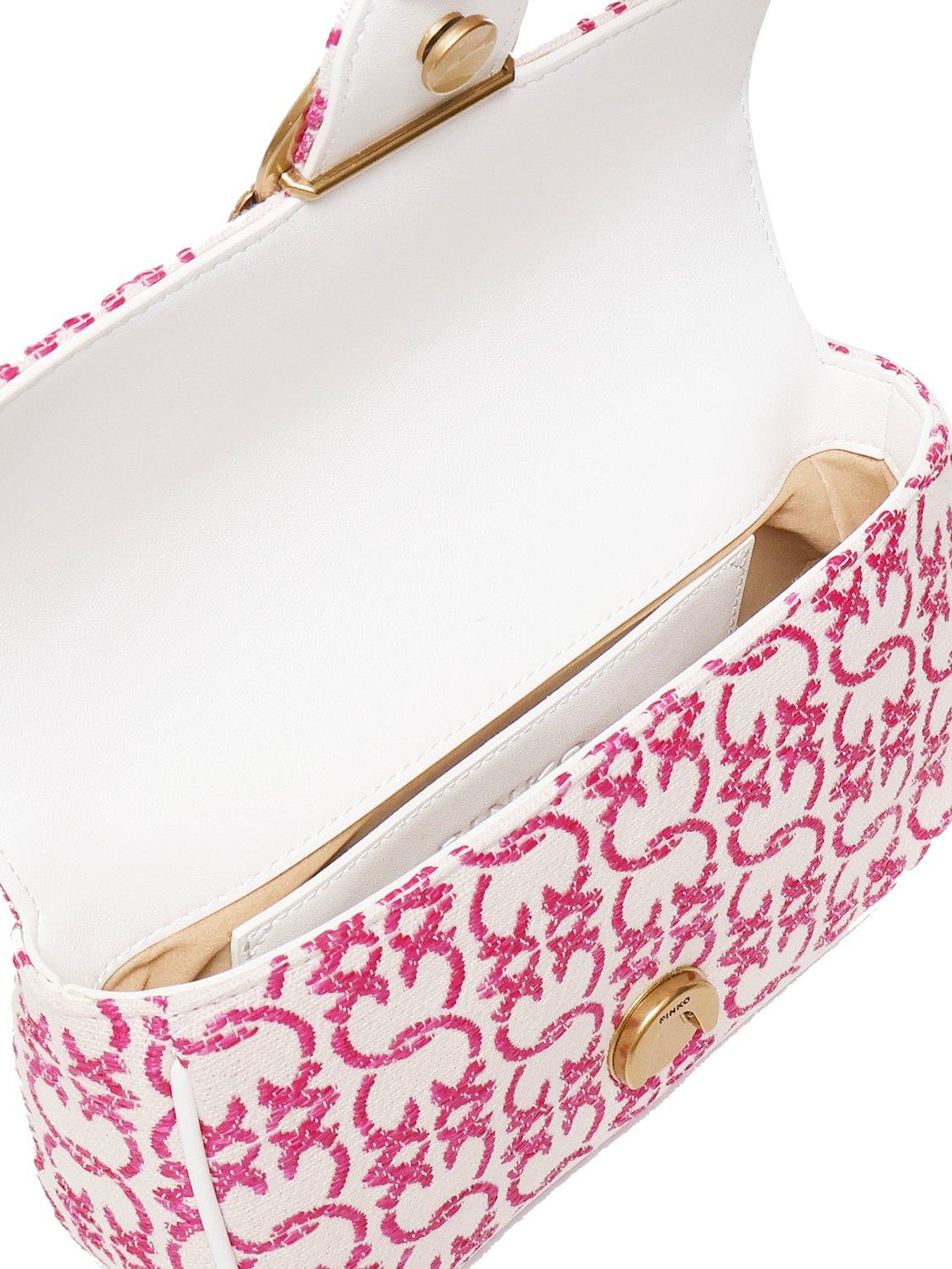 Love One Logo Jacquard Mini Shoulder Bag Pinko | italist