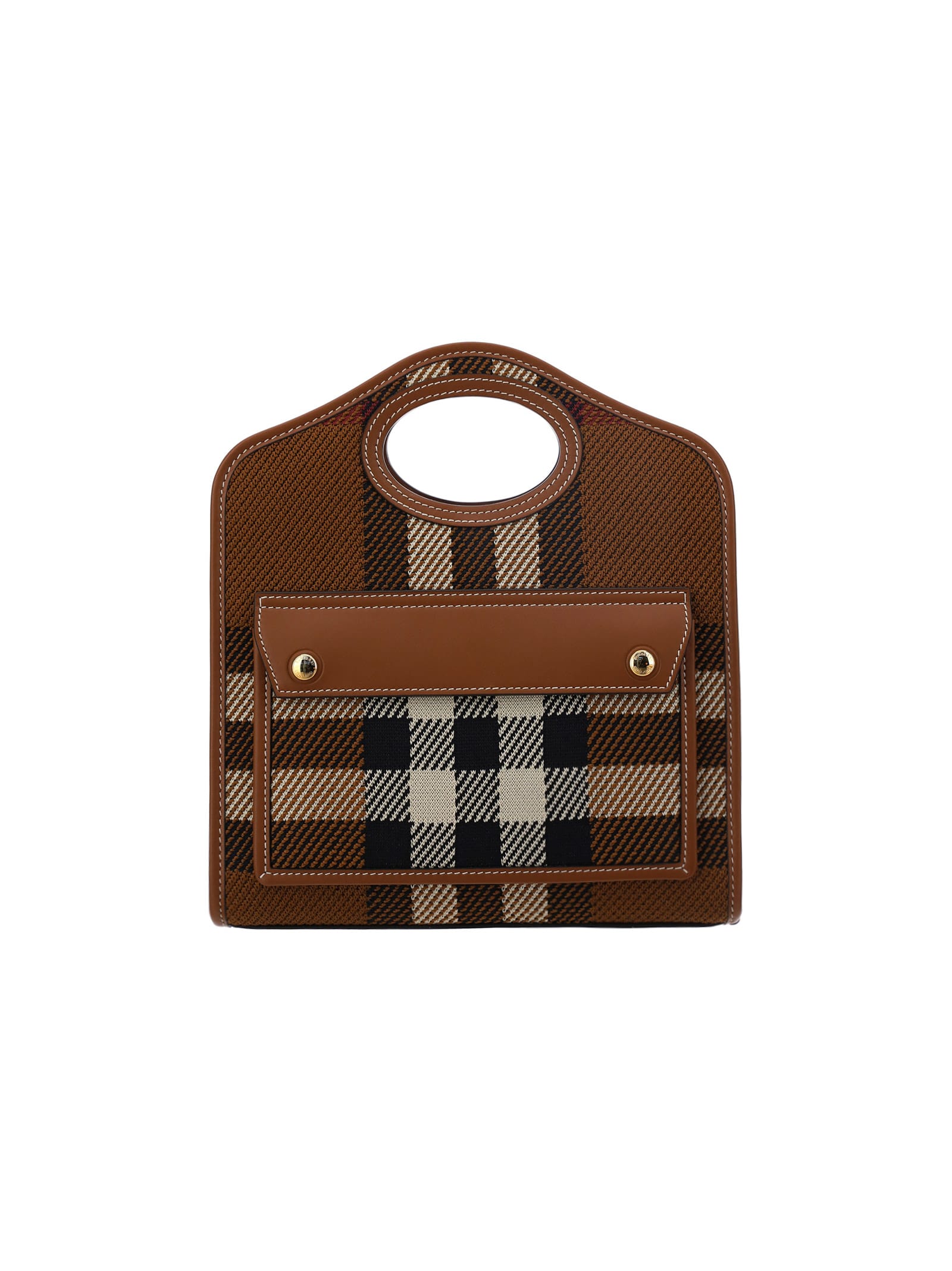 Burberry Fabric And Leather Mini Pocket Handbag | italist