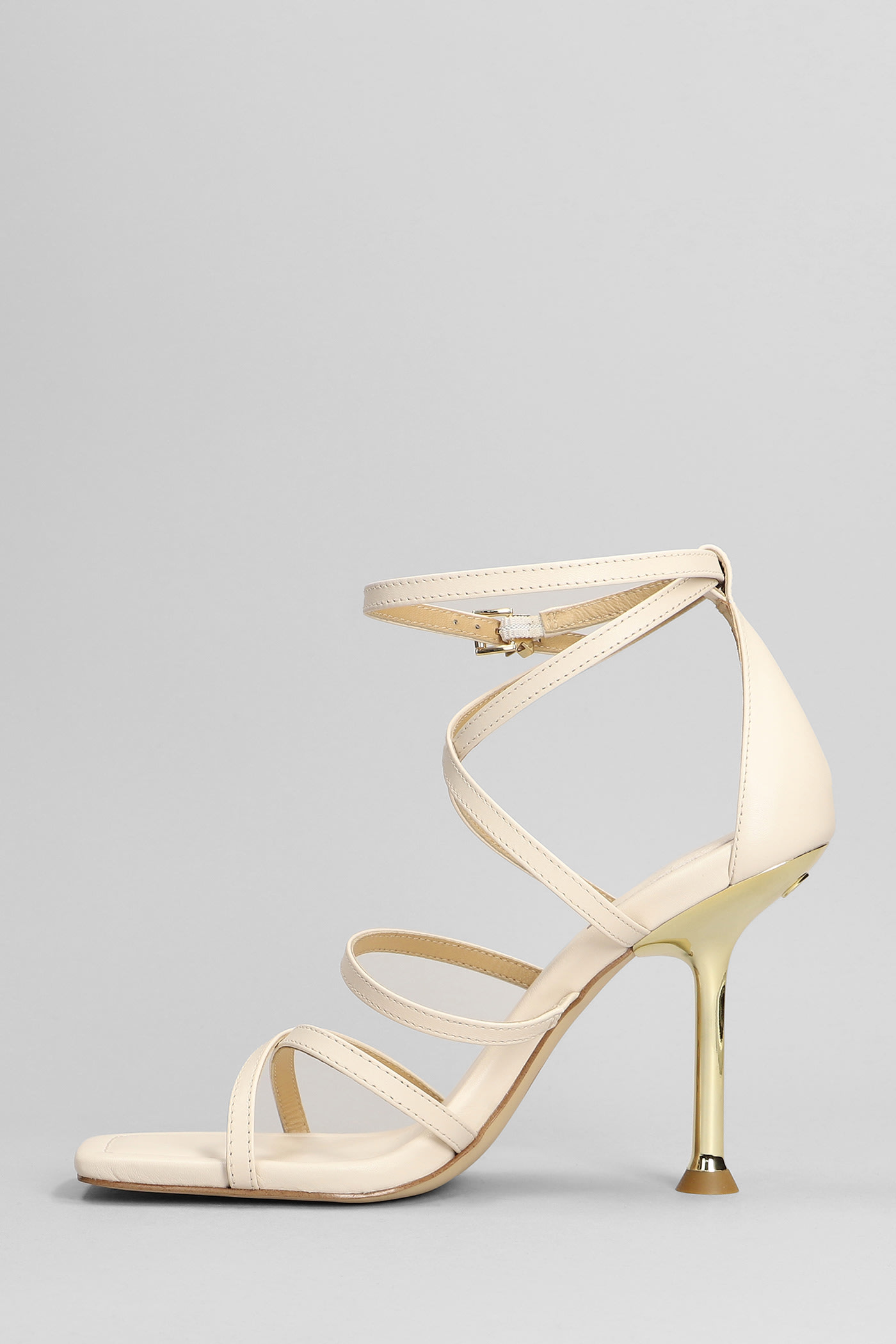 【送料&関税込】Michael Kors Imany Strap Sandals In Beige Le Michael Kors Imany Strap Sandals In Beige Leather | italist