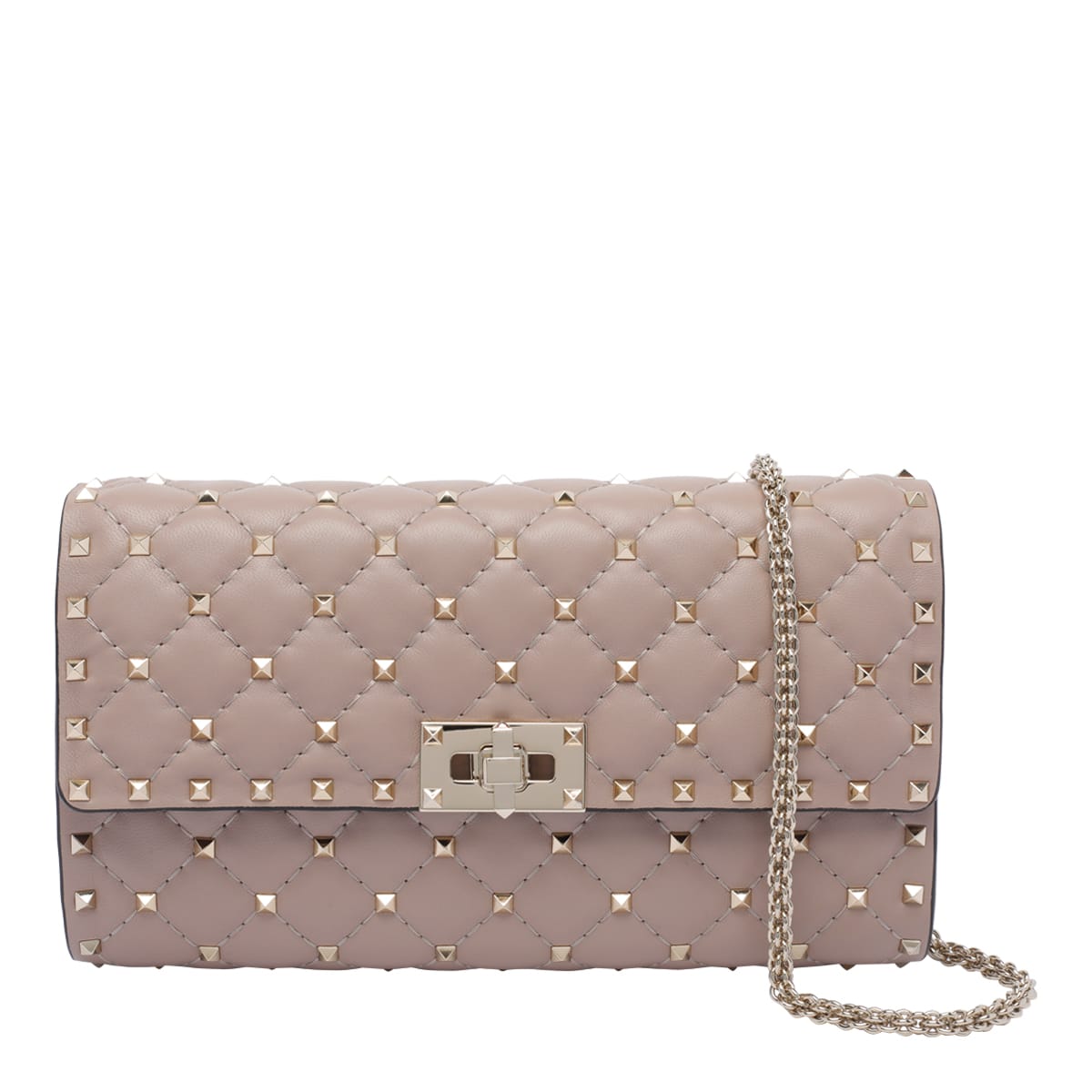 VALENTINO GARAVANI ◆ ROCKSTUD SPIKE CROSSBODY CLUTCH BAG Valentino Garavani Rockstud Spike Nappa Leather Crossbody