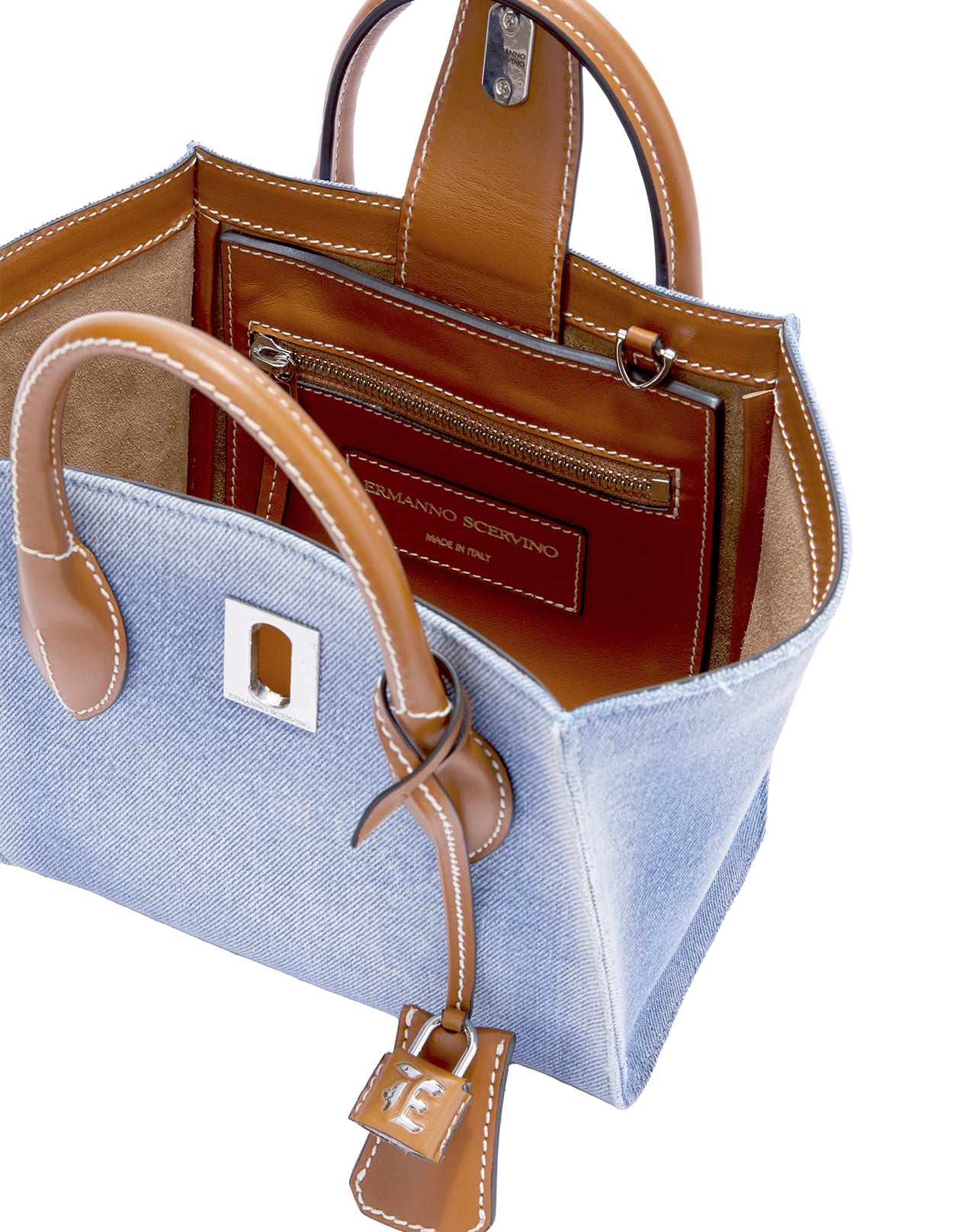 Ermanno Scervino Black Mini Maggie Bag With All-over