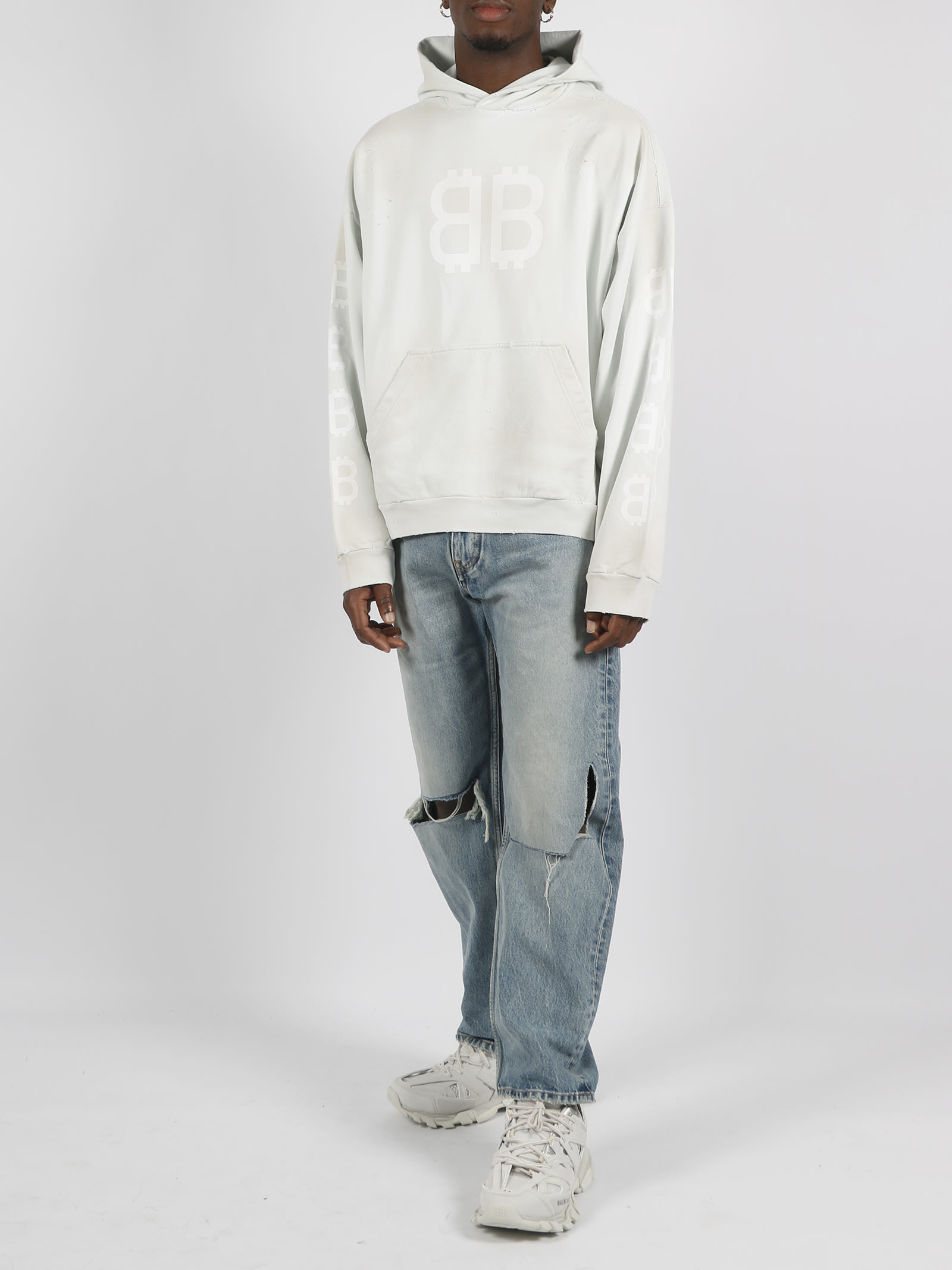 BALENCIAGA◆ミッドライズカーゴジーンズ BALENCIAGA 24AW Cut Up Baggy Denim Pants カットアップバギー