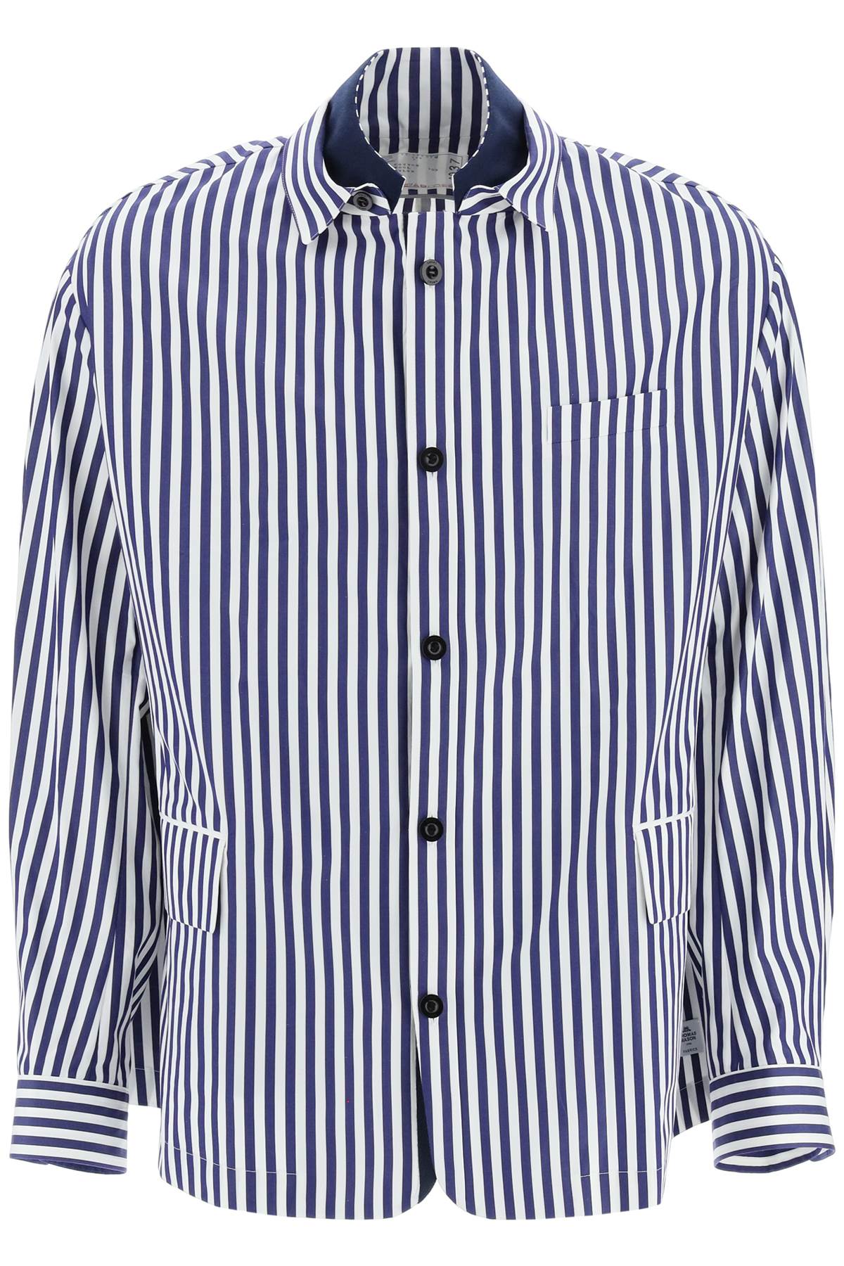 Sacai Thomas Mason Striped Overshirt Jacket | italist, ALWAYS LIKE