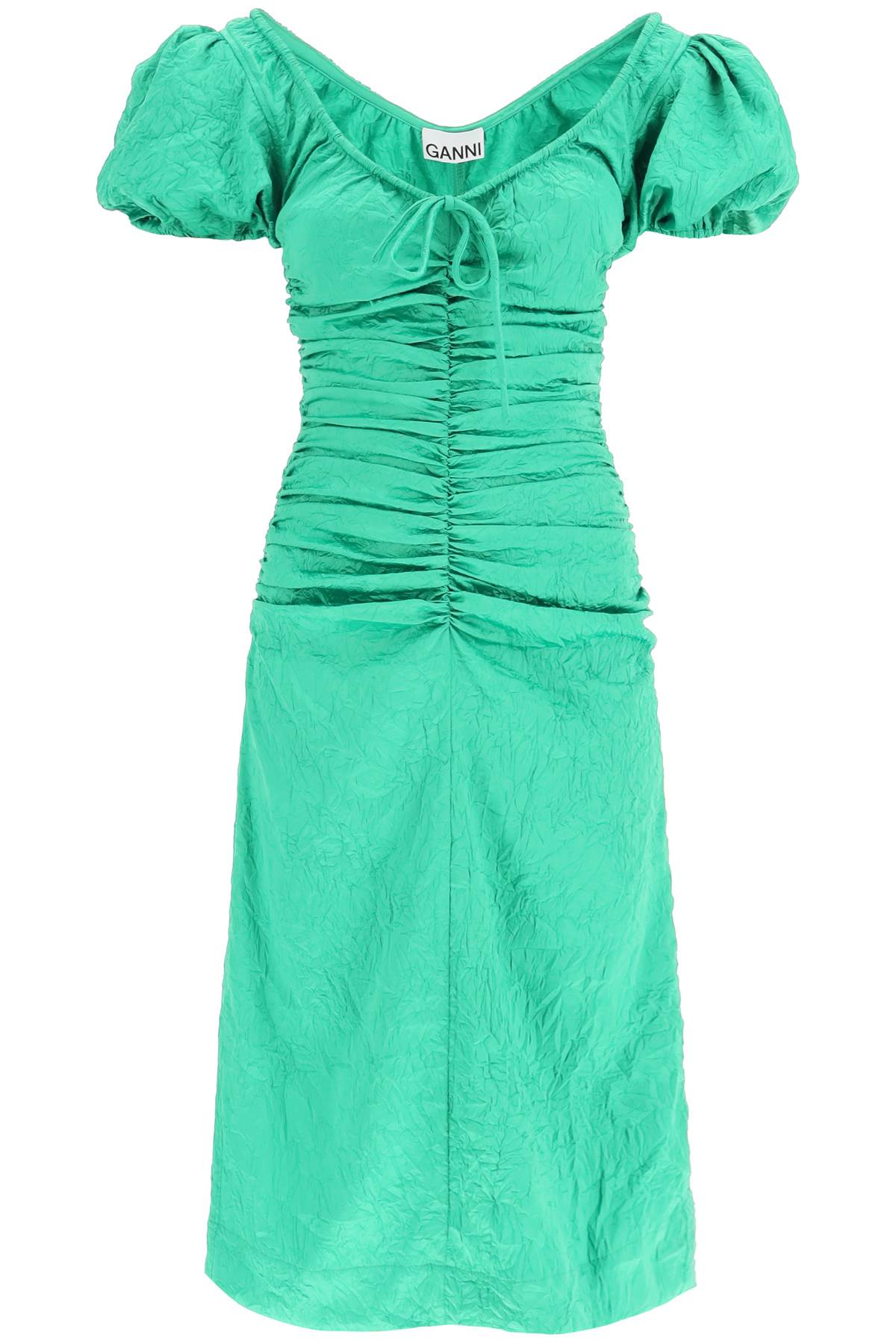 dress in green polyester