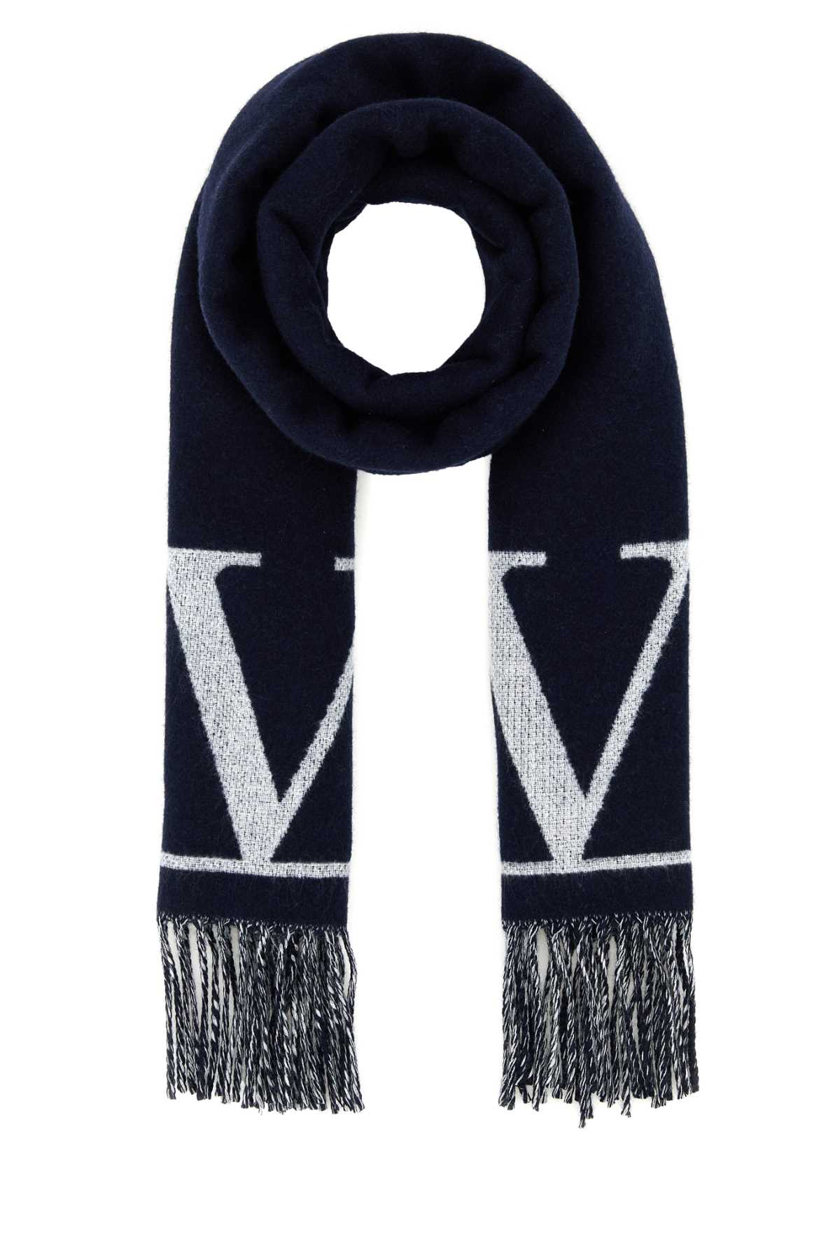 マフラー・ストール VALENTINO GARAVANI Midnight Blue Wool Scarf Valentino Garavani Midnight Blue Wool Scarf | italist