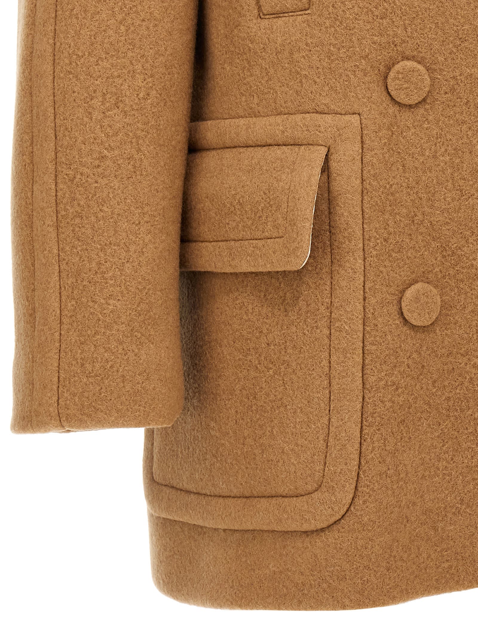 コート DRIES VAN NOTEN 'Randia' coat Dries Van Noten Randia Short Trench Coat In Camel - 70% Off