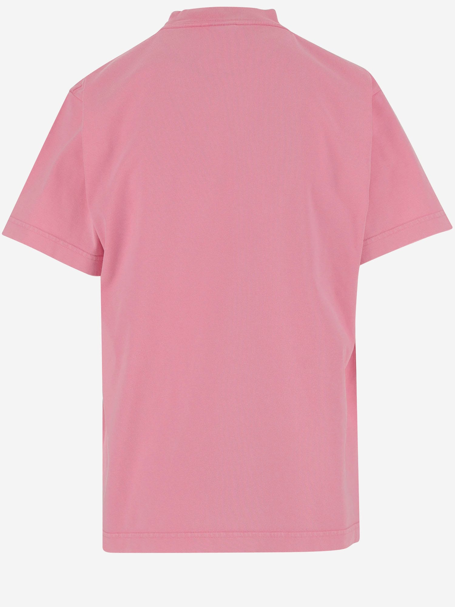 【BALENCIAGA】PINK COTTON T-SHIRT（関税込み） BALENCIAGA T-shirt Pink 100% Cotton Crew Neck Short Sleeves