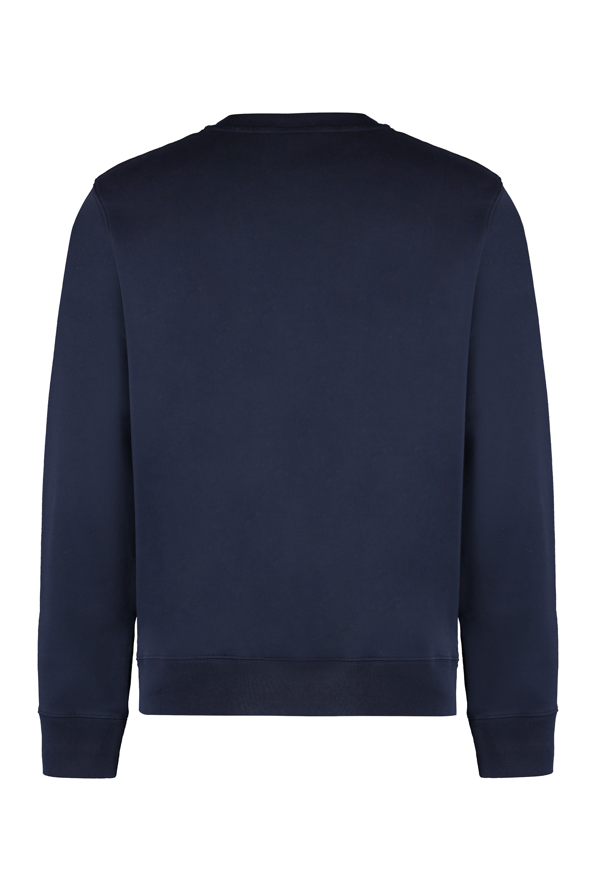 【送料&関税込】Maison KitsunAC Printed Cotton Sweatshirt MAISON KITSUNE Size L Grey Logo Cotton Crew-Neck Sweatshirt