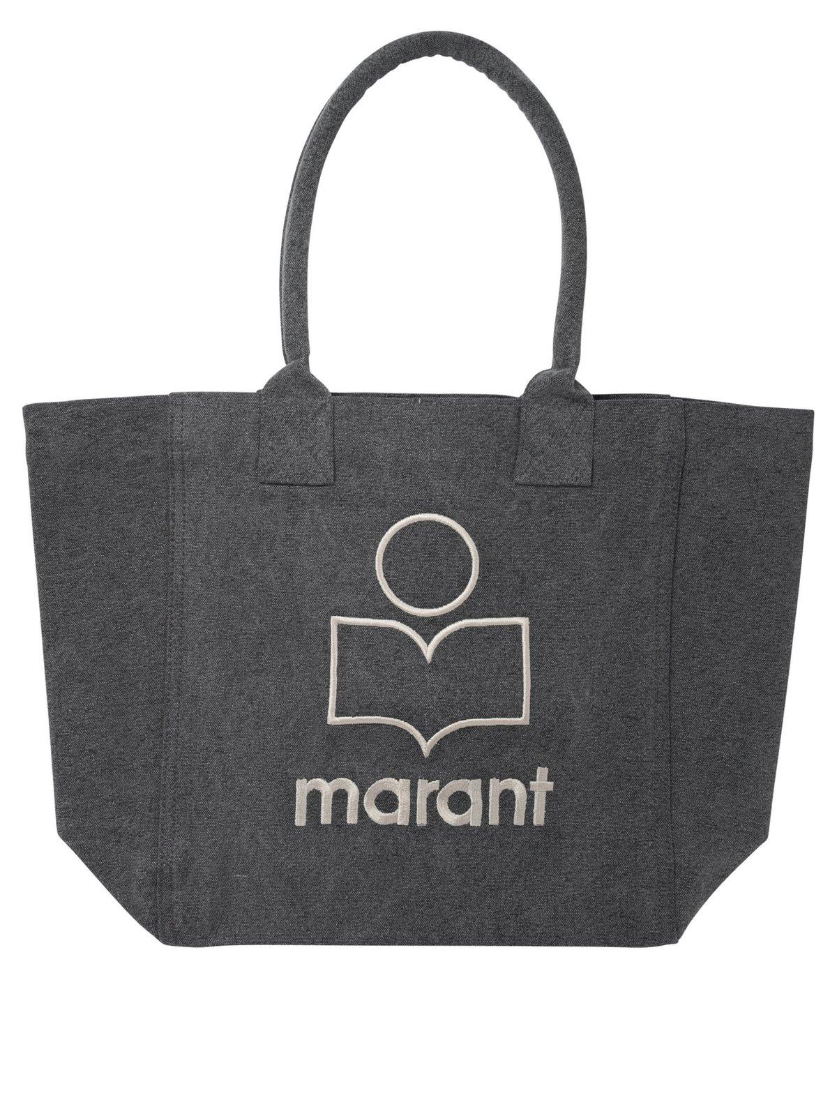 Isabel Marant Logo Flocked Open-top Tote Bag | italist