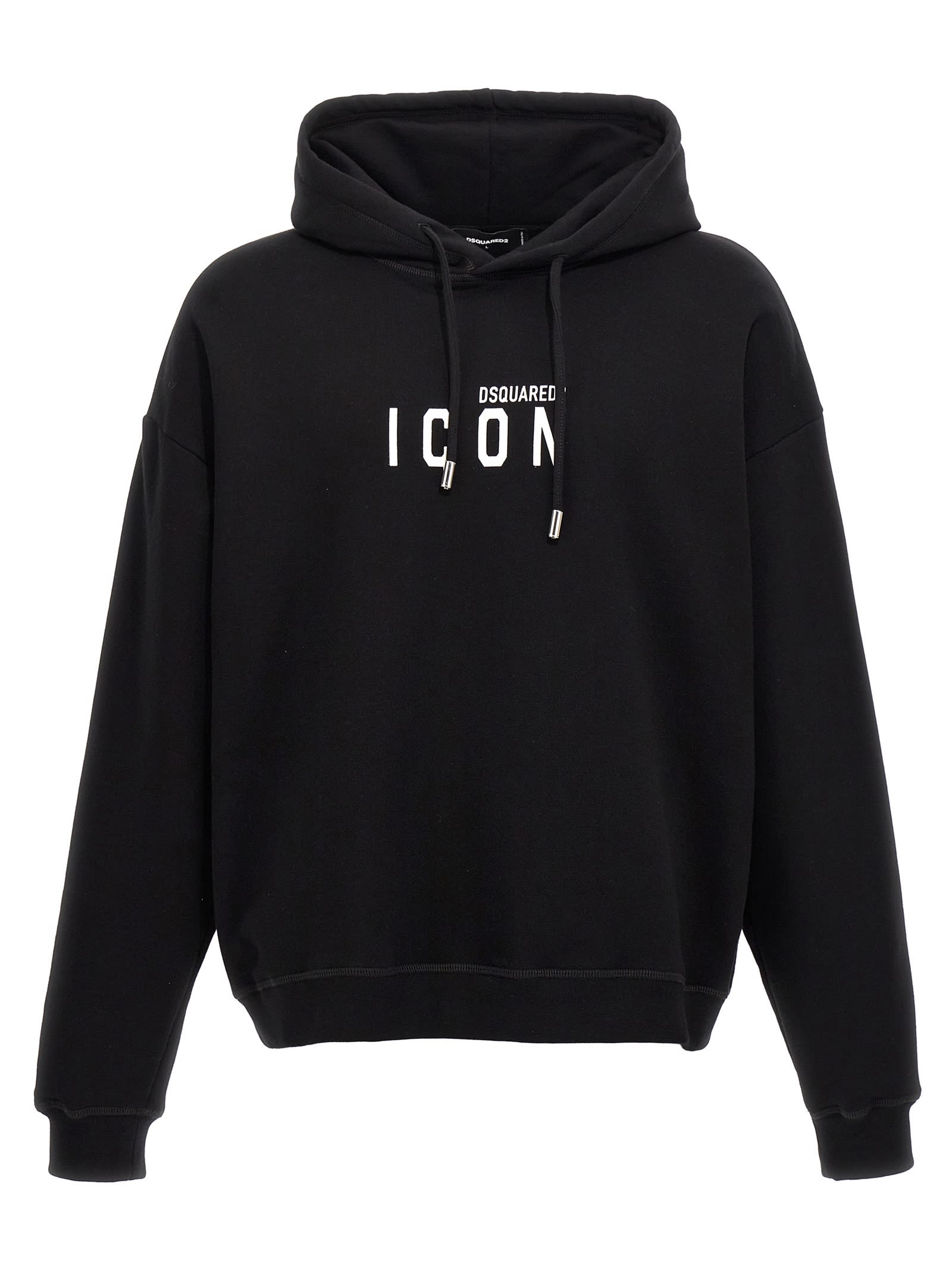 【送料&関税込】Dsquared2 Cotton Blend Hoodie With Logo DSQUARED2 logo-print Cotton Hoodie | Black | FARFETCH