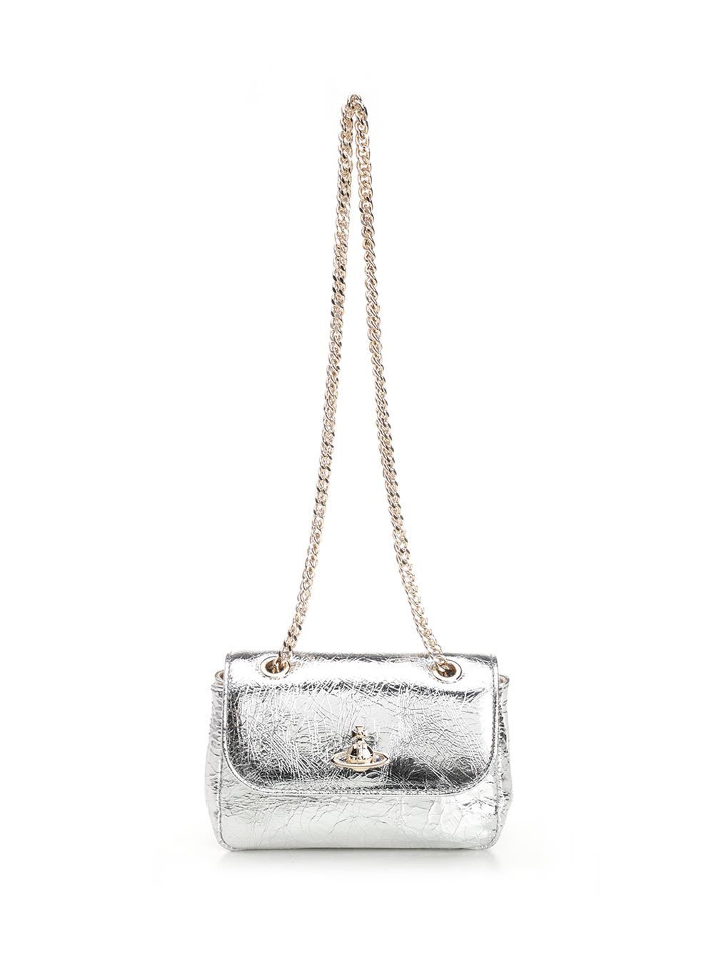 Vivienne Westwood チェーンハンドバッグ シルバー Vivienne Westwood Small Silver Bag | italist