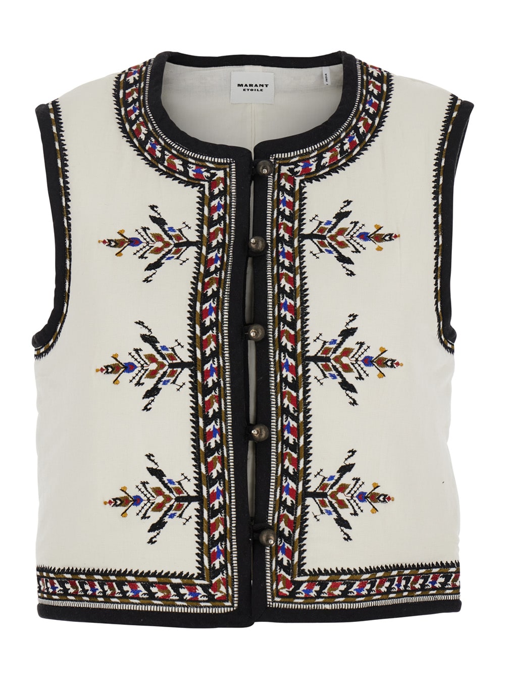 【送料&関税込】Marant Atoile Zeana Vest Zeana embroidered vest in white - Marant Etoile | Mytheresa