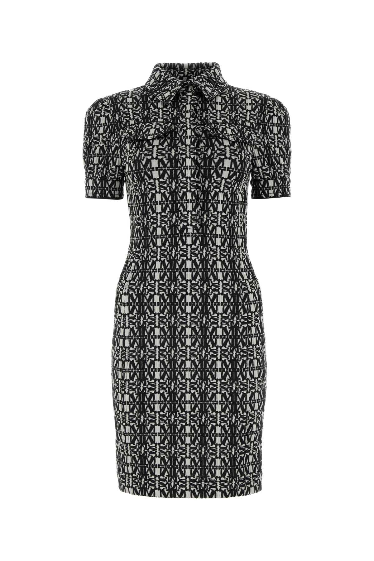 embroidered stretch polyester blend cesy shirt dress