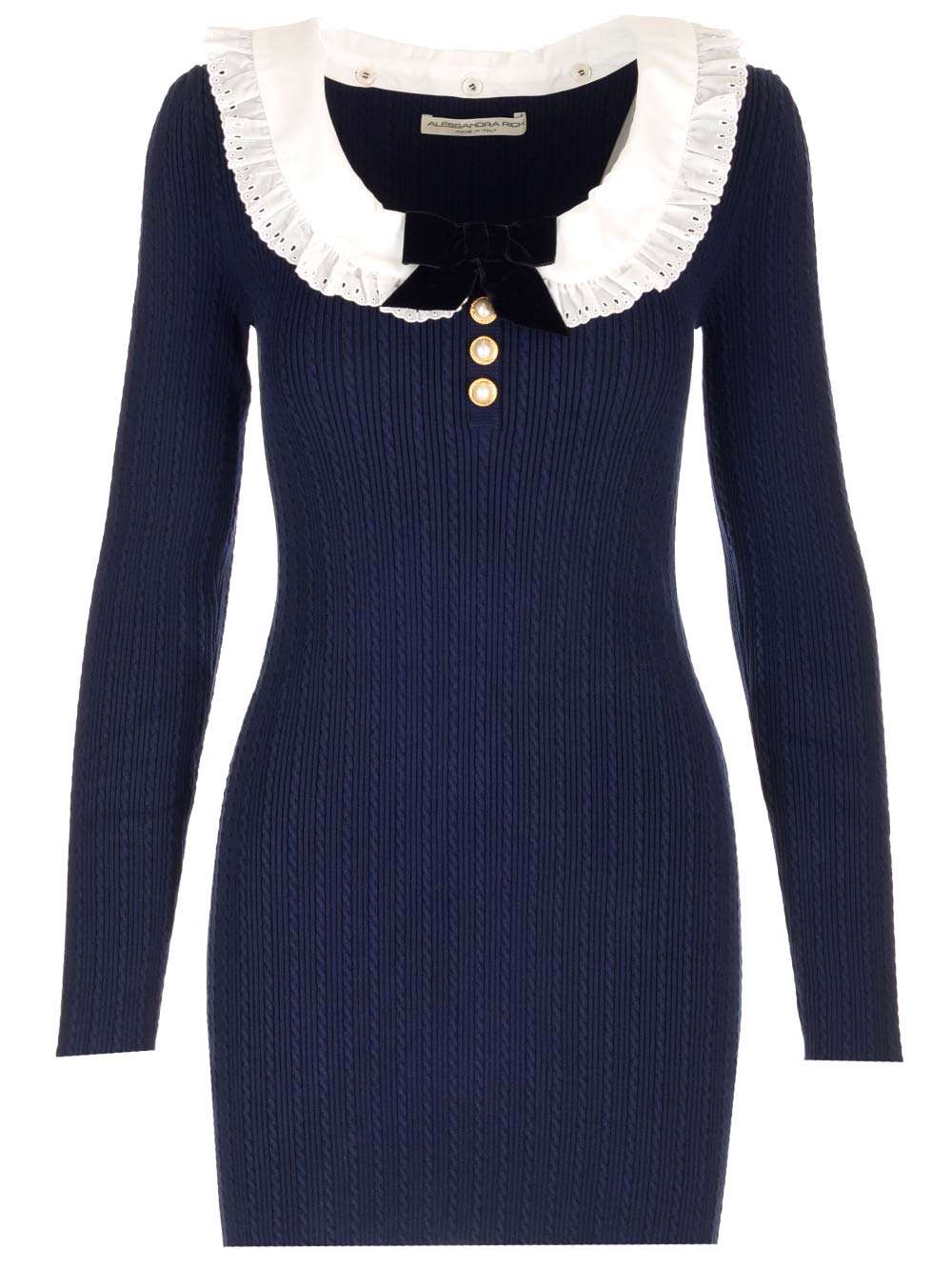 ALESSANDRA RICH FABX1441F42501815 関税送料込 Alessandra Rich Denim Mini Dress in Blue | FWRD