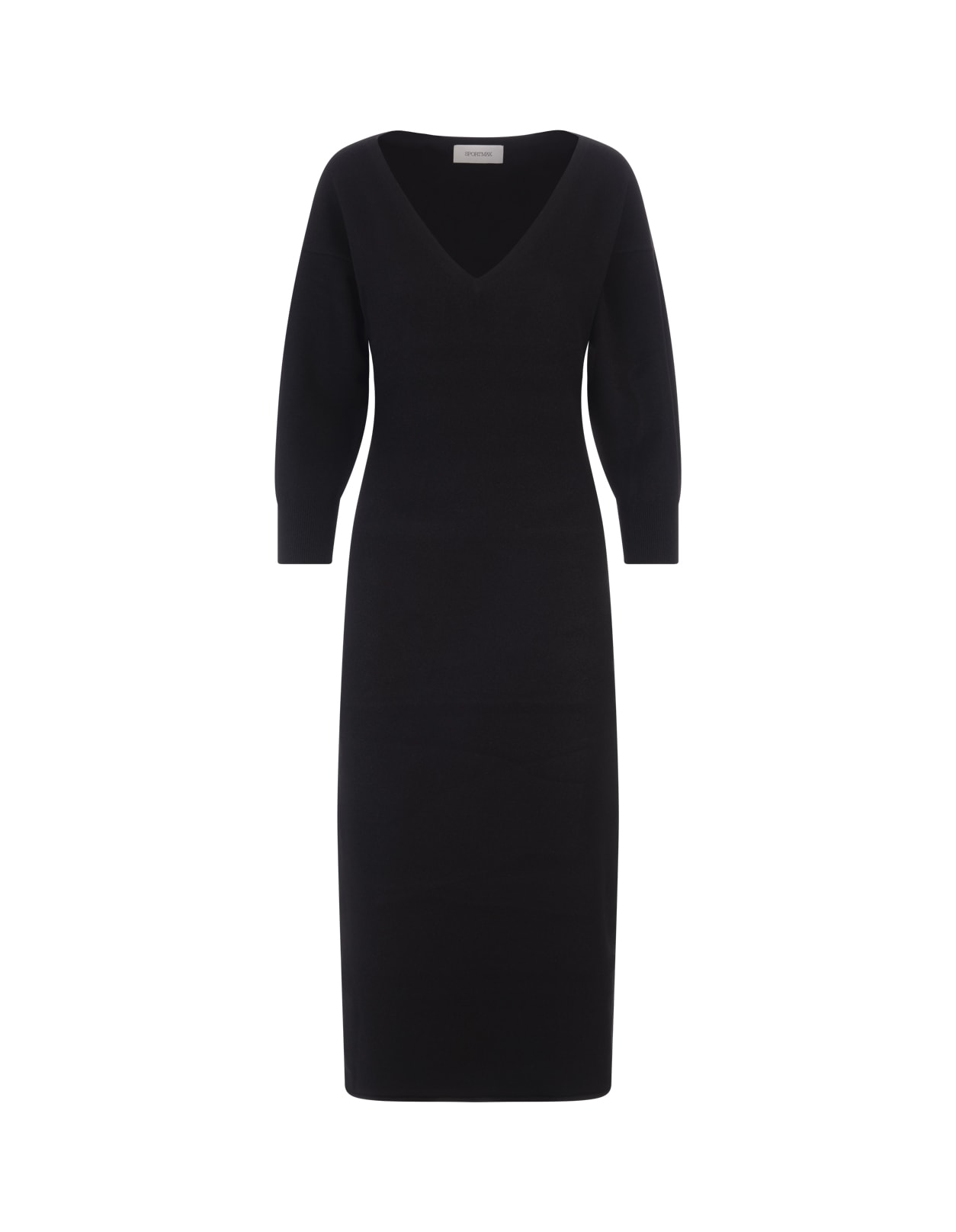 black calerno midi dress