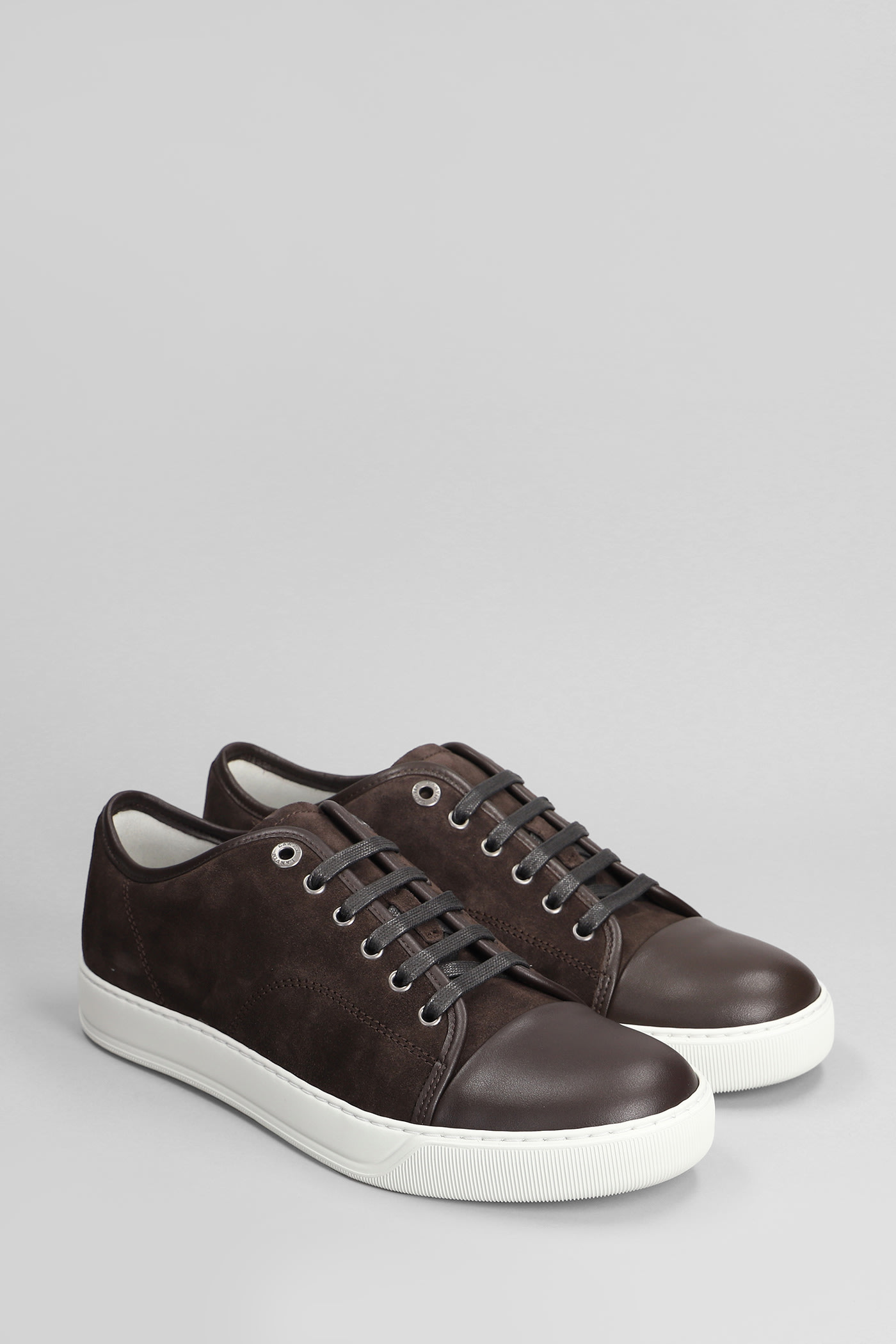 Lanvin Dbb1 Sneakers In Brown Suede | italist