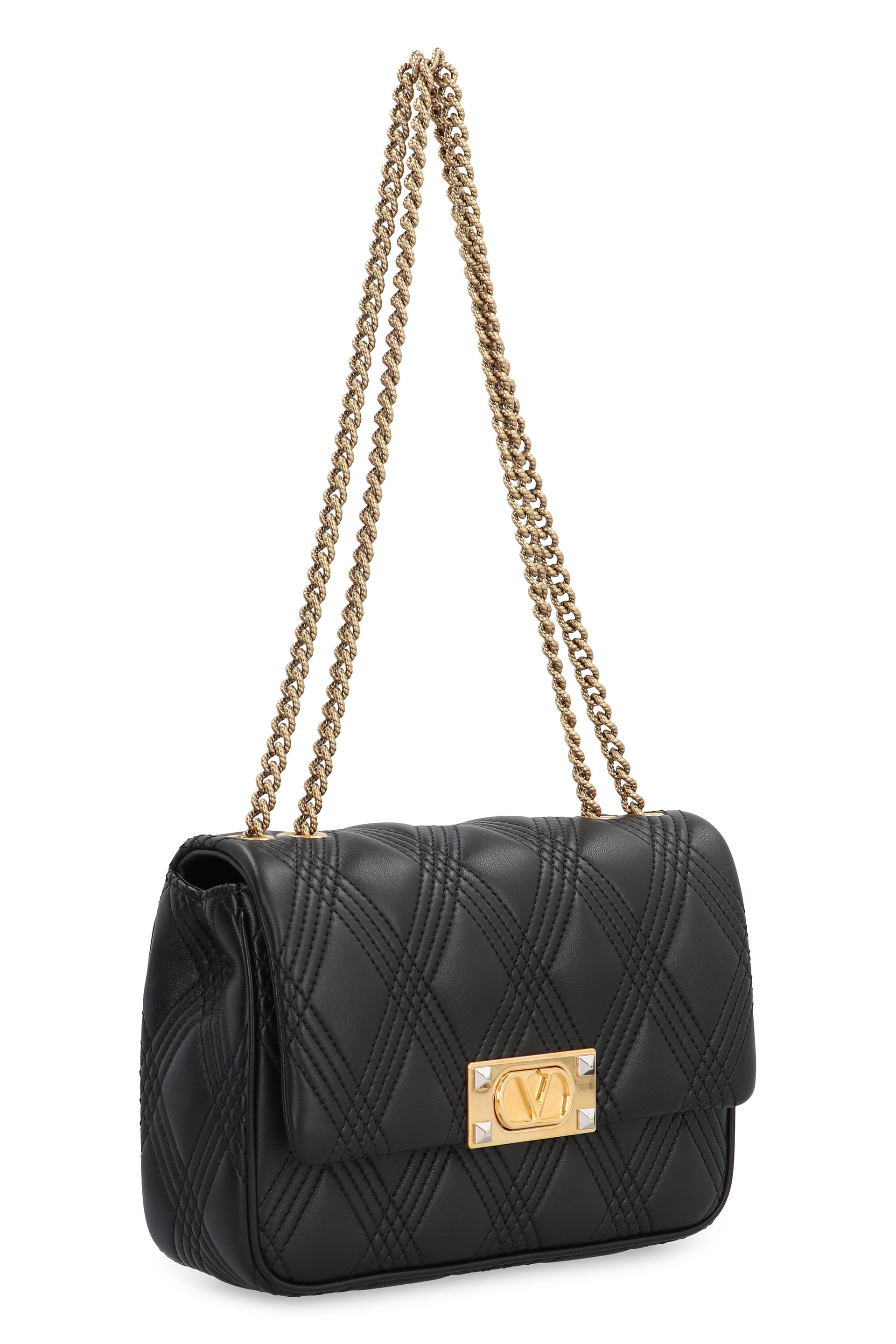 【関税＆送料込み】Valentino Garavani Quiltie 67 Leather Bu Valentino Garavani Quiltie 67 Medium Shoulder Bag in Quilted