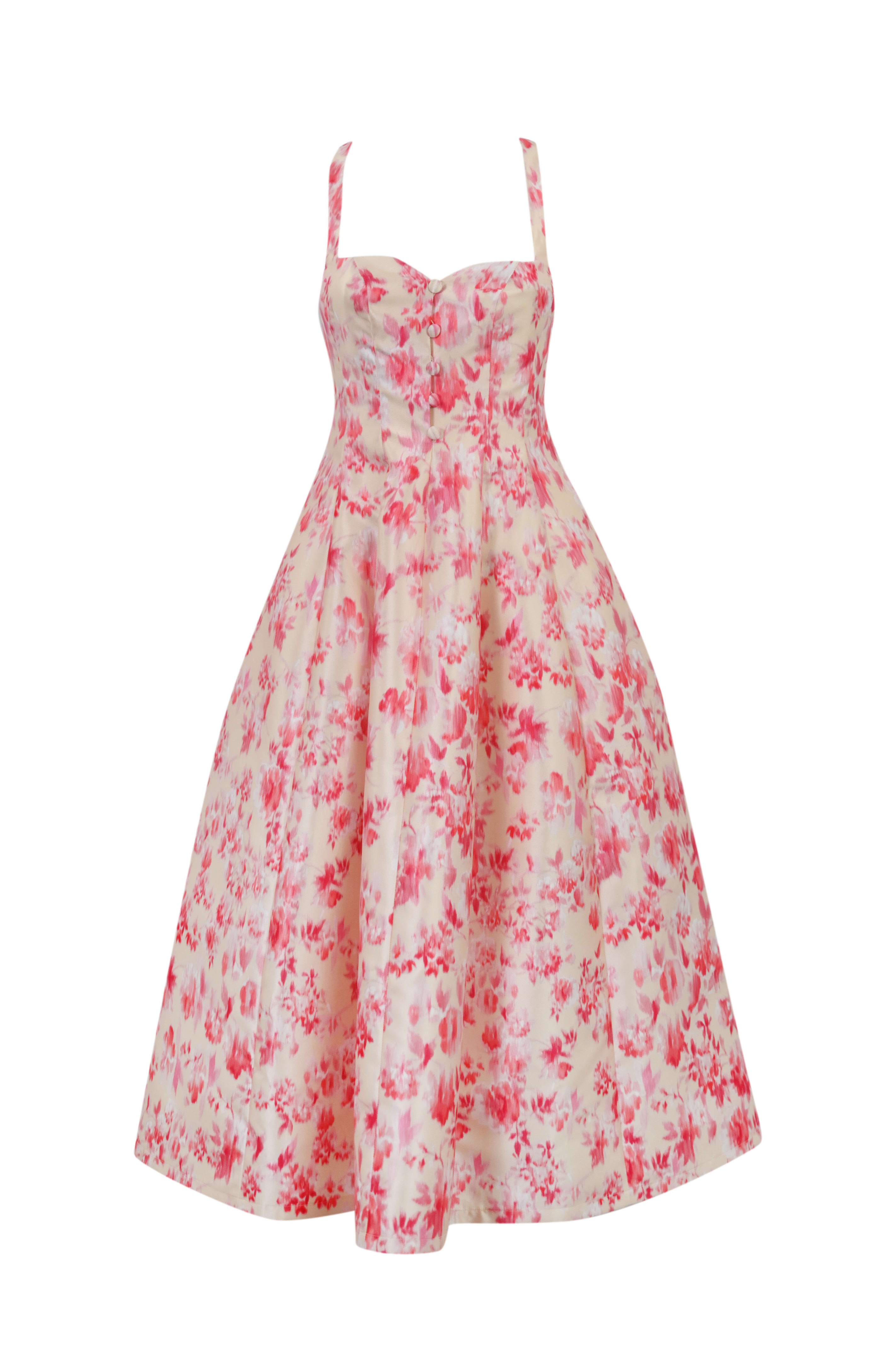 dress with pink floral print