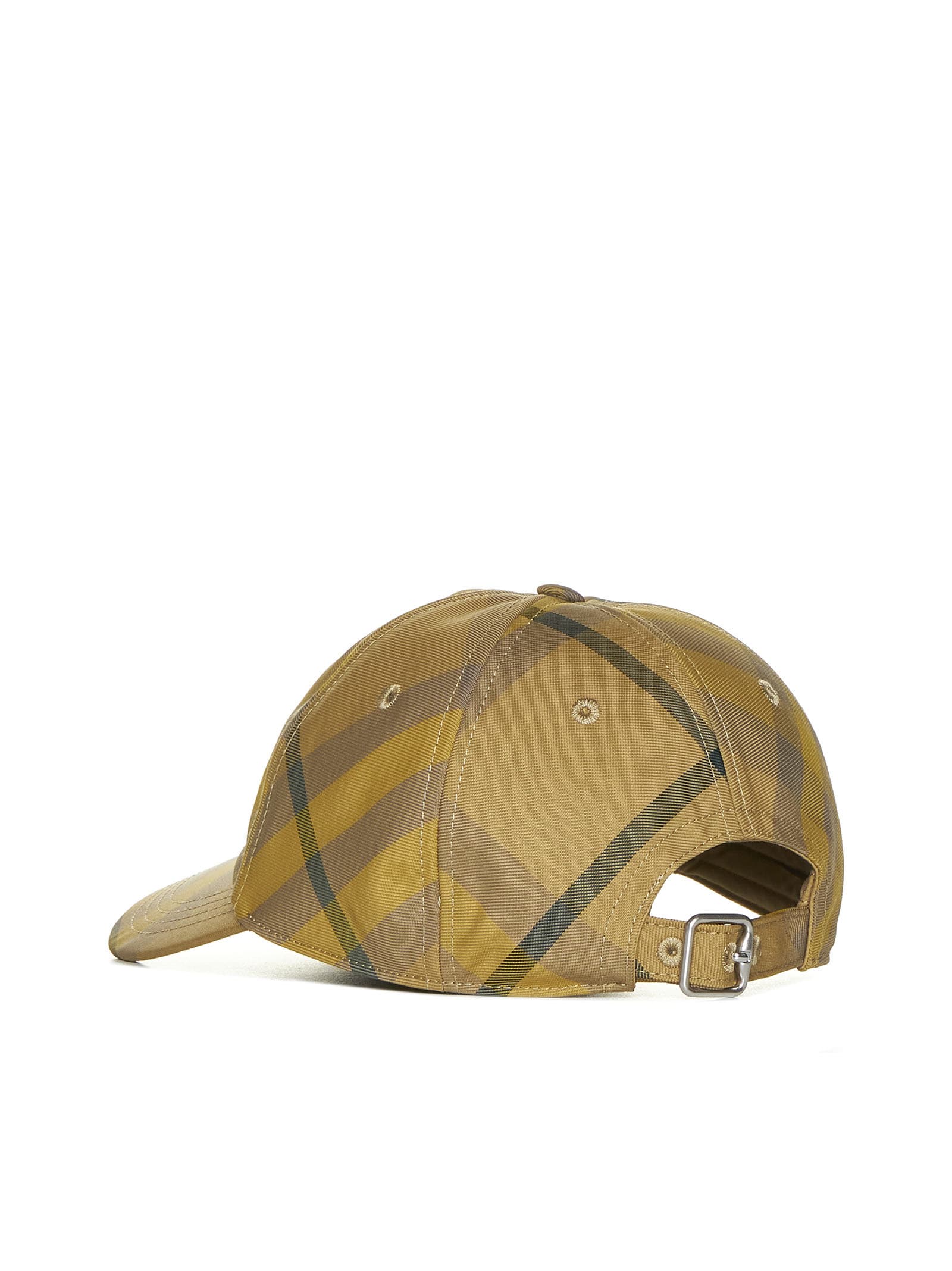 【関税＆送料込み】Burberry Check Motif Baseball Cap Burberry Check motif baseball cap with EKD embroidery
