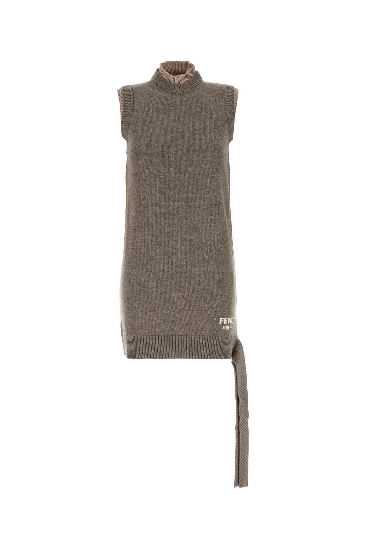 ワンピース FENDI Cappuccino wool blend mini dress (FZDD15ATPE F1QYI) Fendi Cappuccino Wool Blend Dress | italist