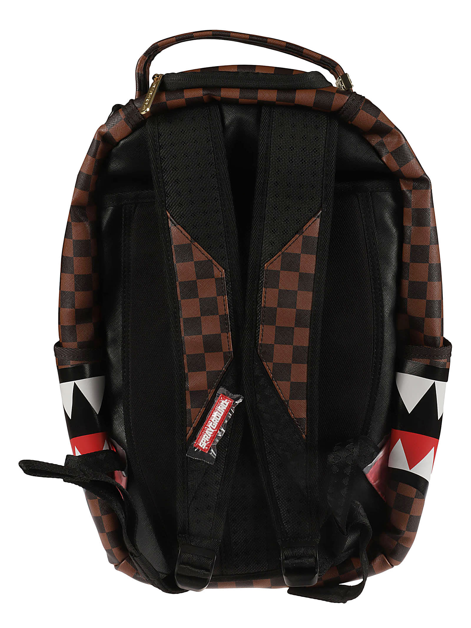 SPRAYGROUND Checkerboard Shark Backpack - Brown