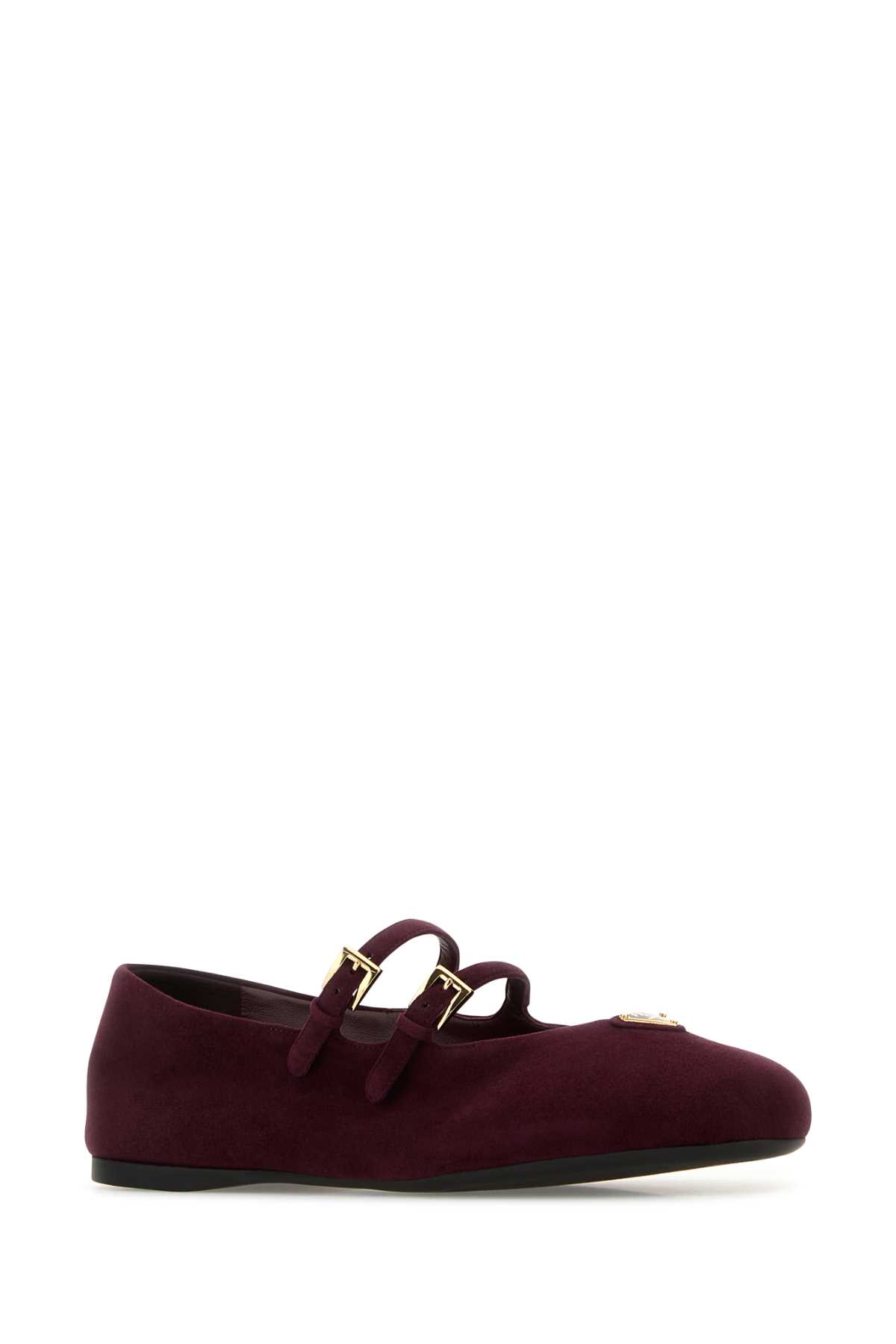 フラットシューズ PRADA Plum Suede Ballerinas Prada Plum Suede Ballerinas | italist