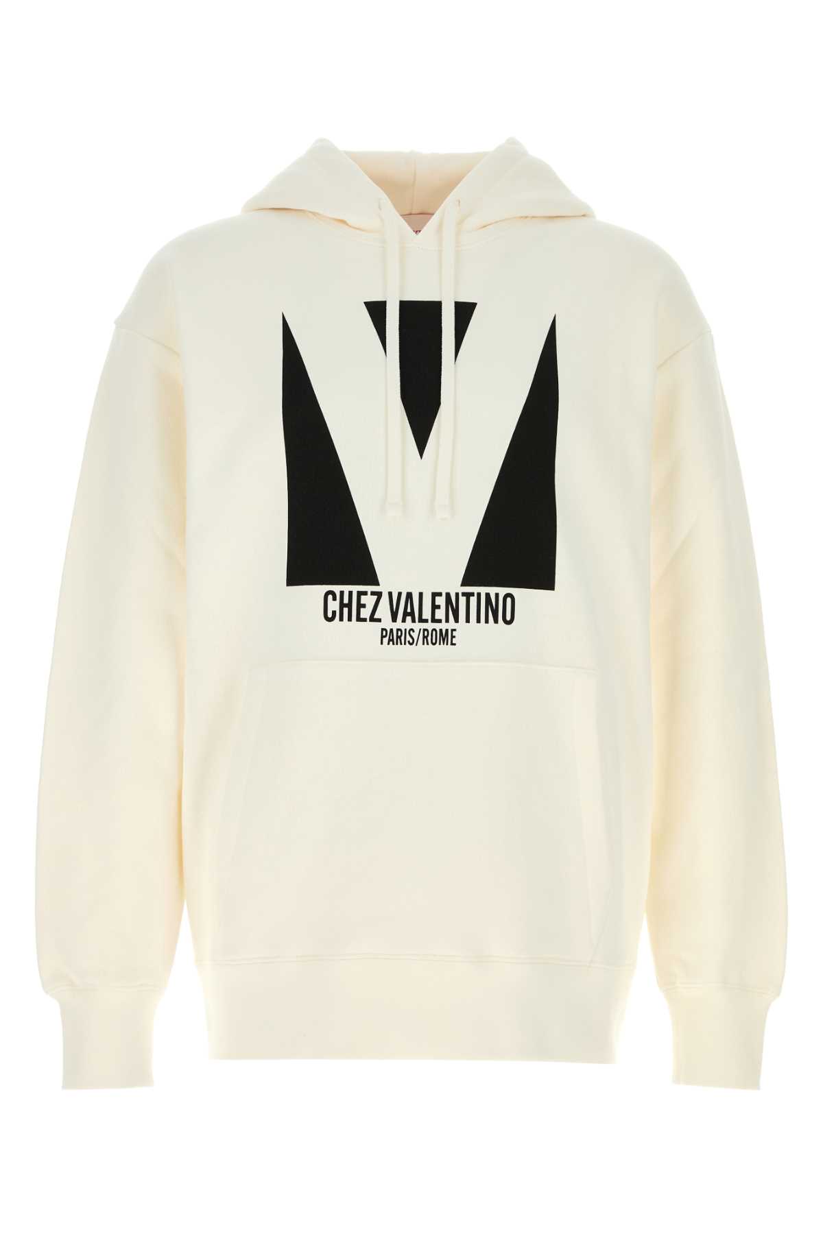 【関税&送料込】Valentino Garavani Ivory Cotton Sweatshirt Valentino Garavani Ivory Cotton Sweatshirt | italist, ALWAYS