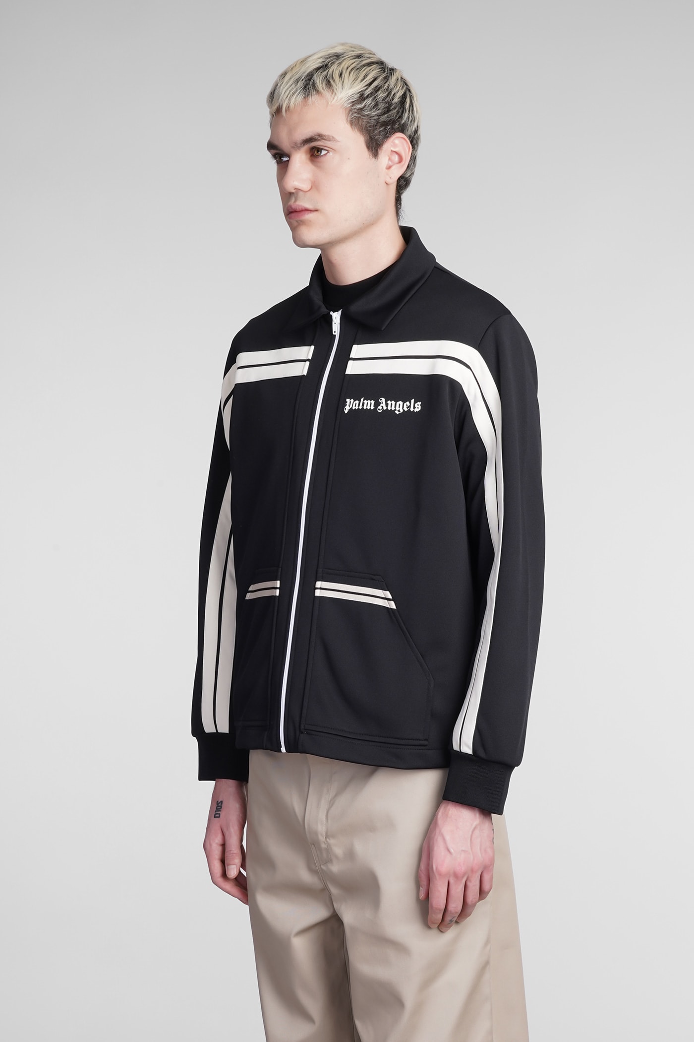 Palm Angels Jacquard Damier Classic Track Jacket in Black for Men