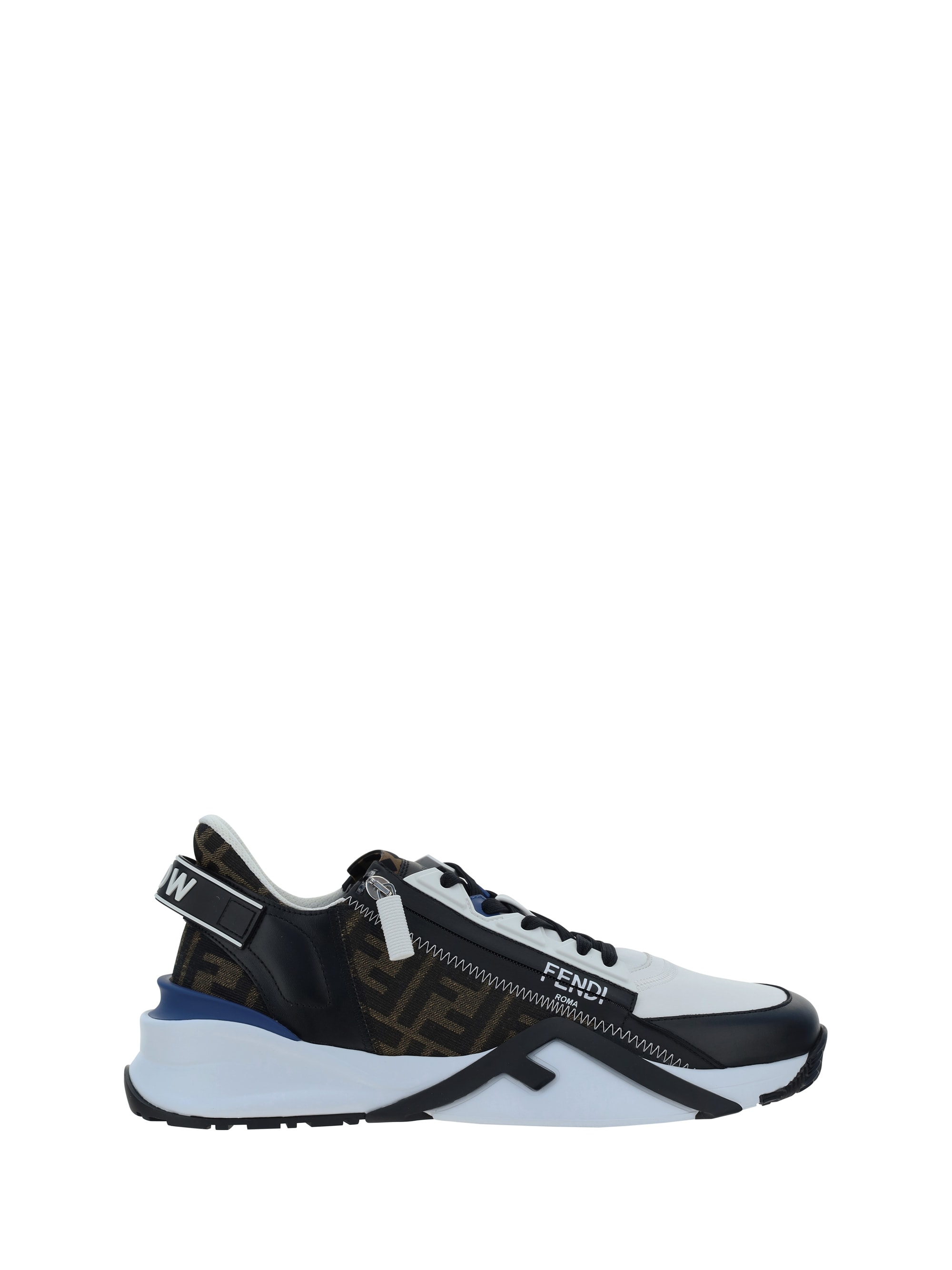 スニーカー Fendi Multicolor Leather And Jacquard Fendi Flow Sneakers Fendi Multicolor Leather And Jacquard Flow Sneakers