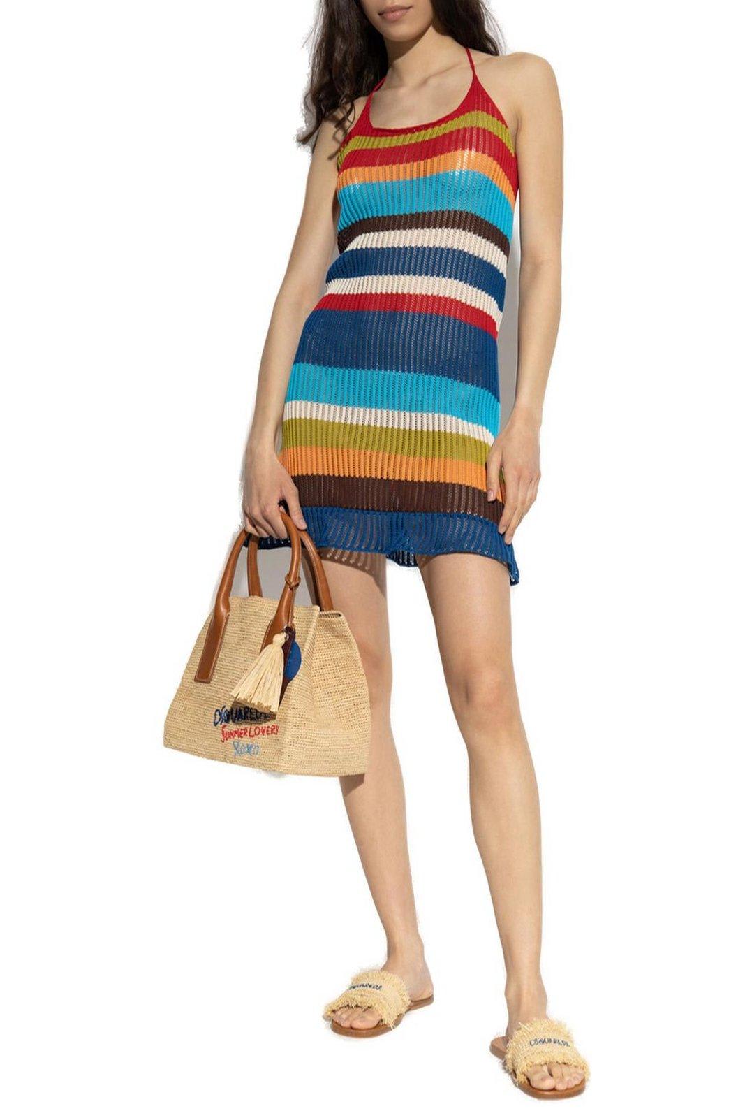 Dsquared2 Summer Lovers Striped Knitted Dress | italist