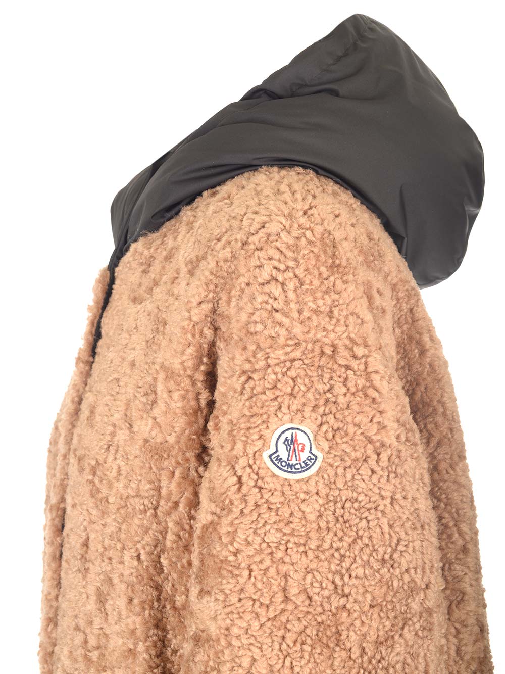 Moncler Bernache Teddy-Fleece Coat - Brown