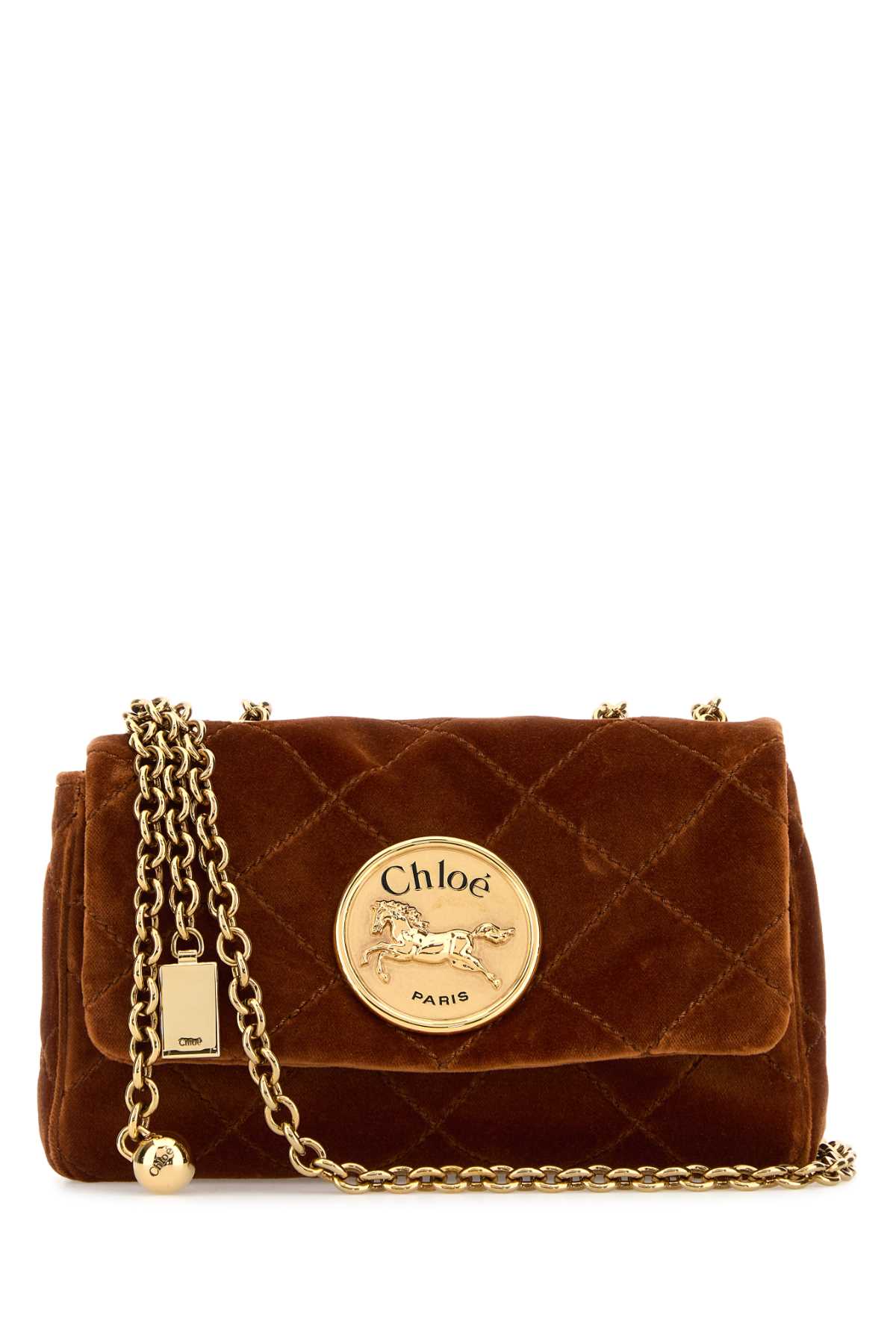 Chloé Caramel Velvet Small Chloã© Heritage Shoulder Bag