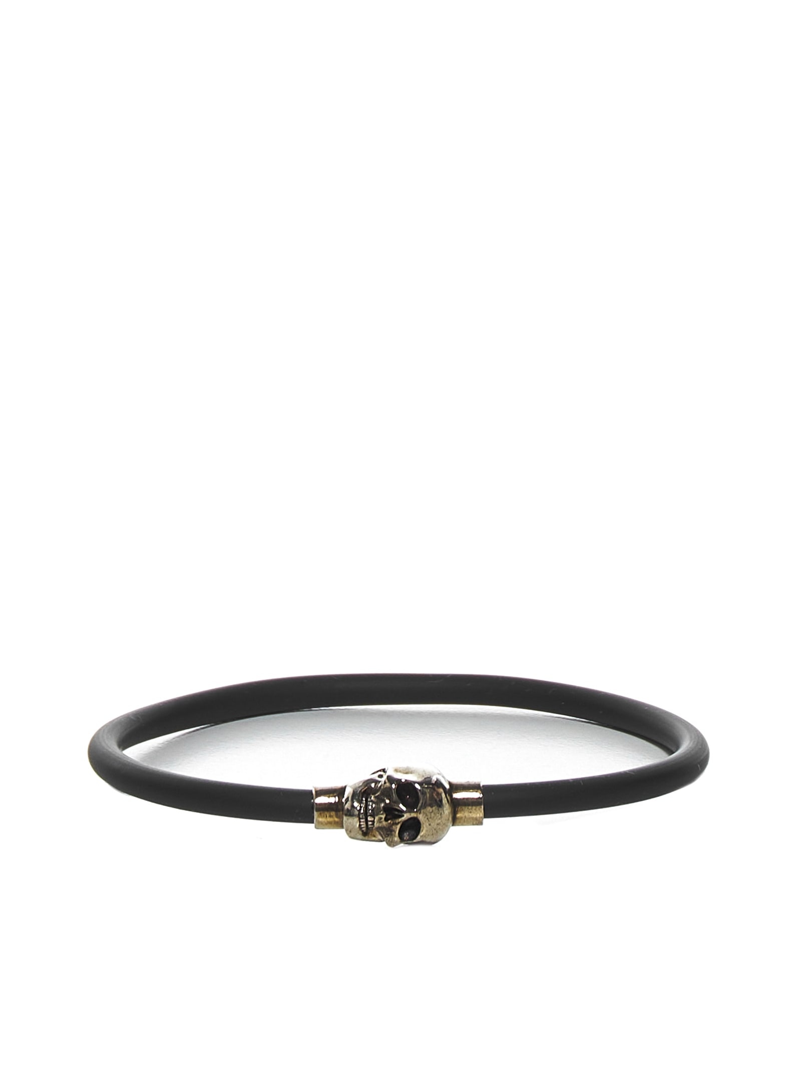 【ALEXANDER MCQUEEN】 Rubber Code Skull Bracelet Black Alexander Mcqueen Skull Rubber Bracelet In Black | ModeSens