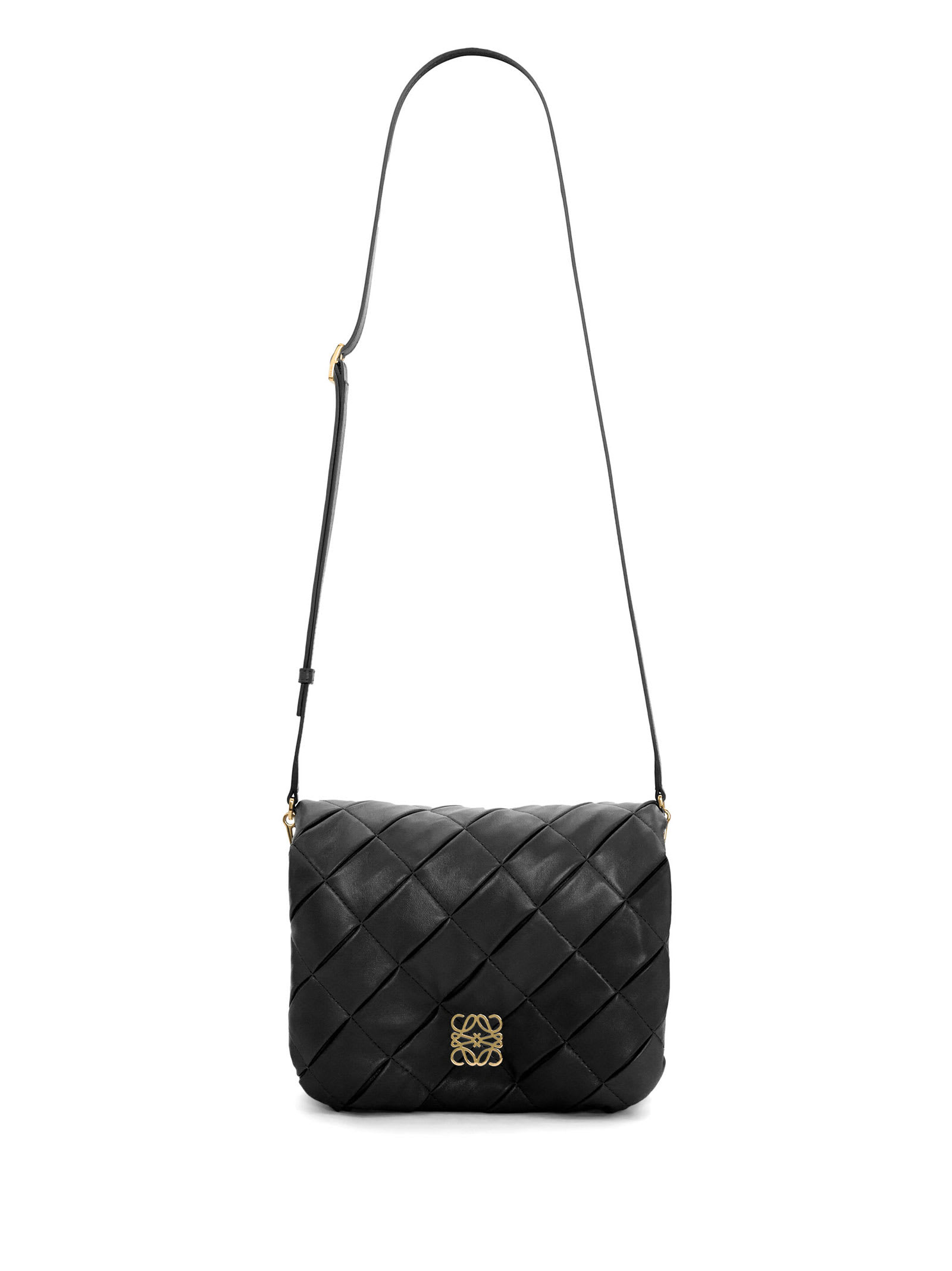 Loewe Goya Puffer Pleated Bag in Black