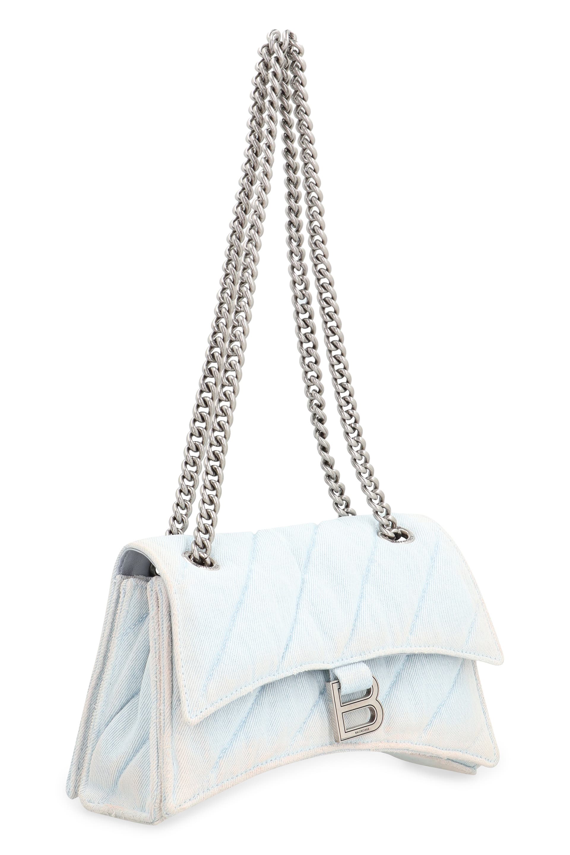 Balenciaga Denim Crush S Shoulder Bag | italist