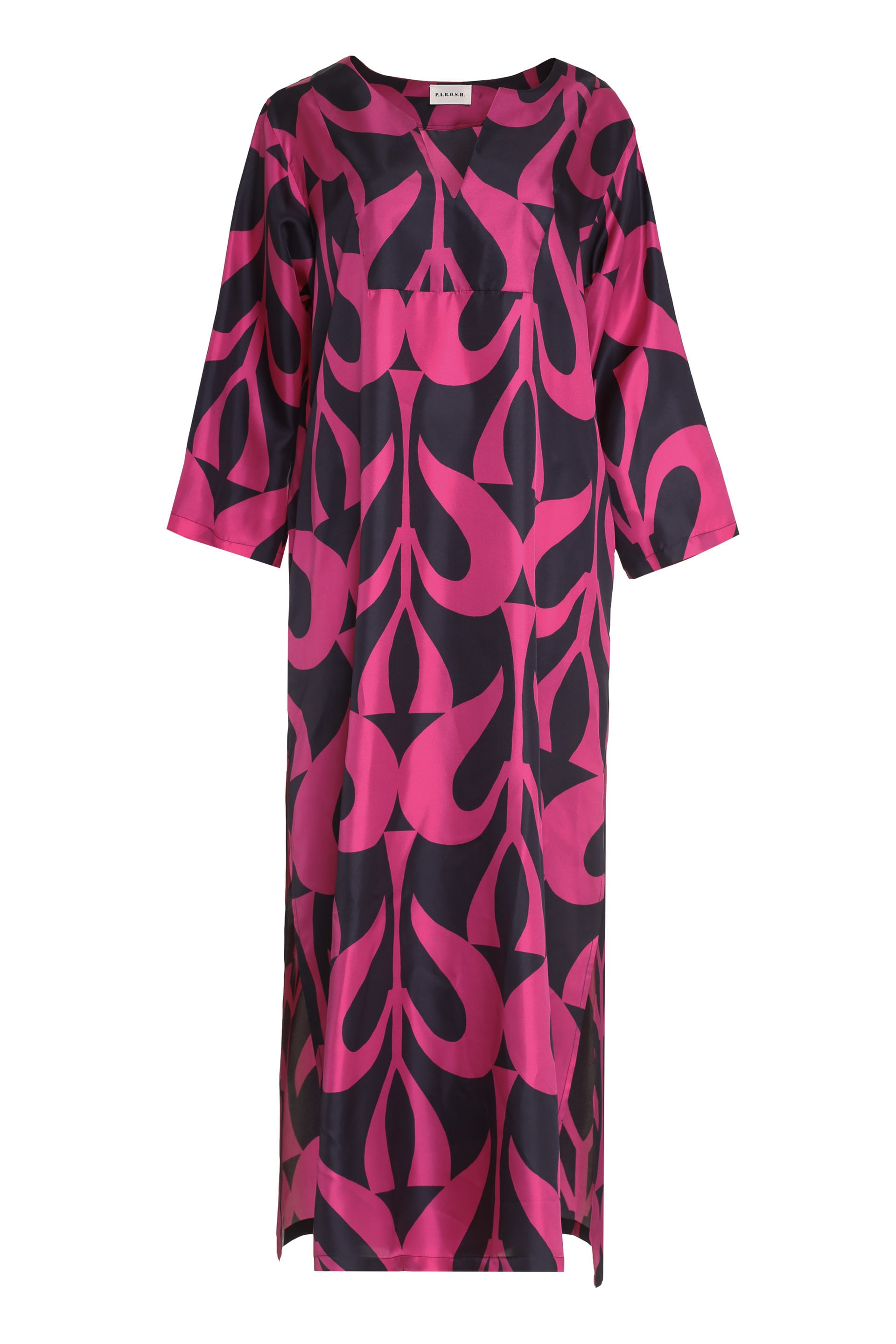 printed silk dress