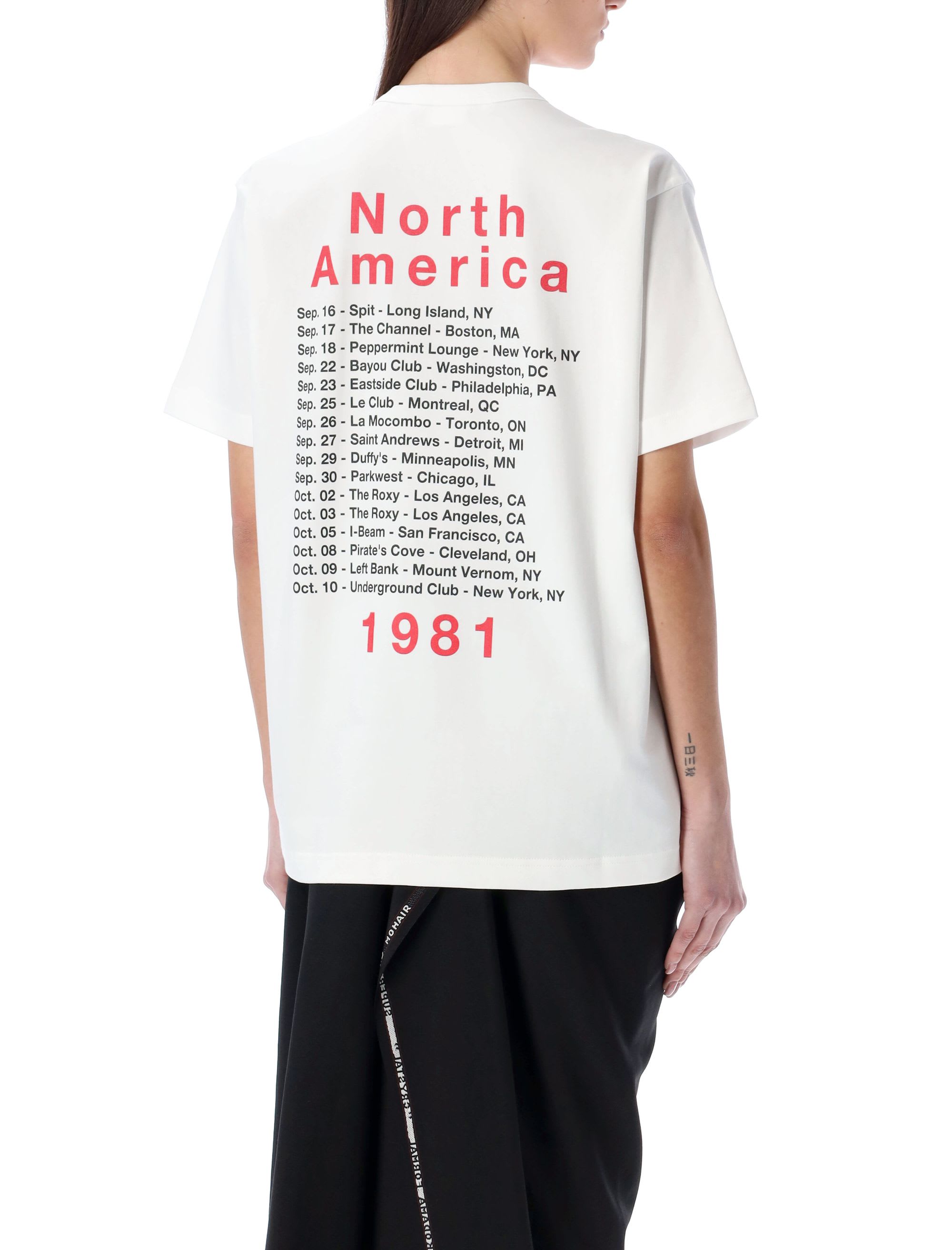 トップス JUNYAWATANABE 2022SS Duran Duran rockT M Junya Watanabe Duran Duran Cotton T-shirt | White | FARFETCH