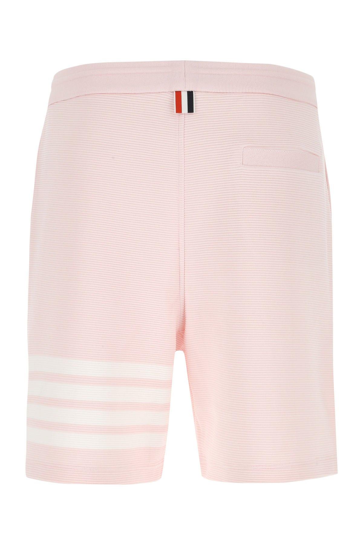 ショートパンツ THOM BROWNE Women Shorts  Burmudas FJQ109AJ0051 480 Blue Thom Browne Classic Loopback 4-Bar Blue Sweat Shorts
