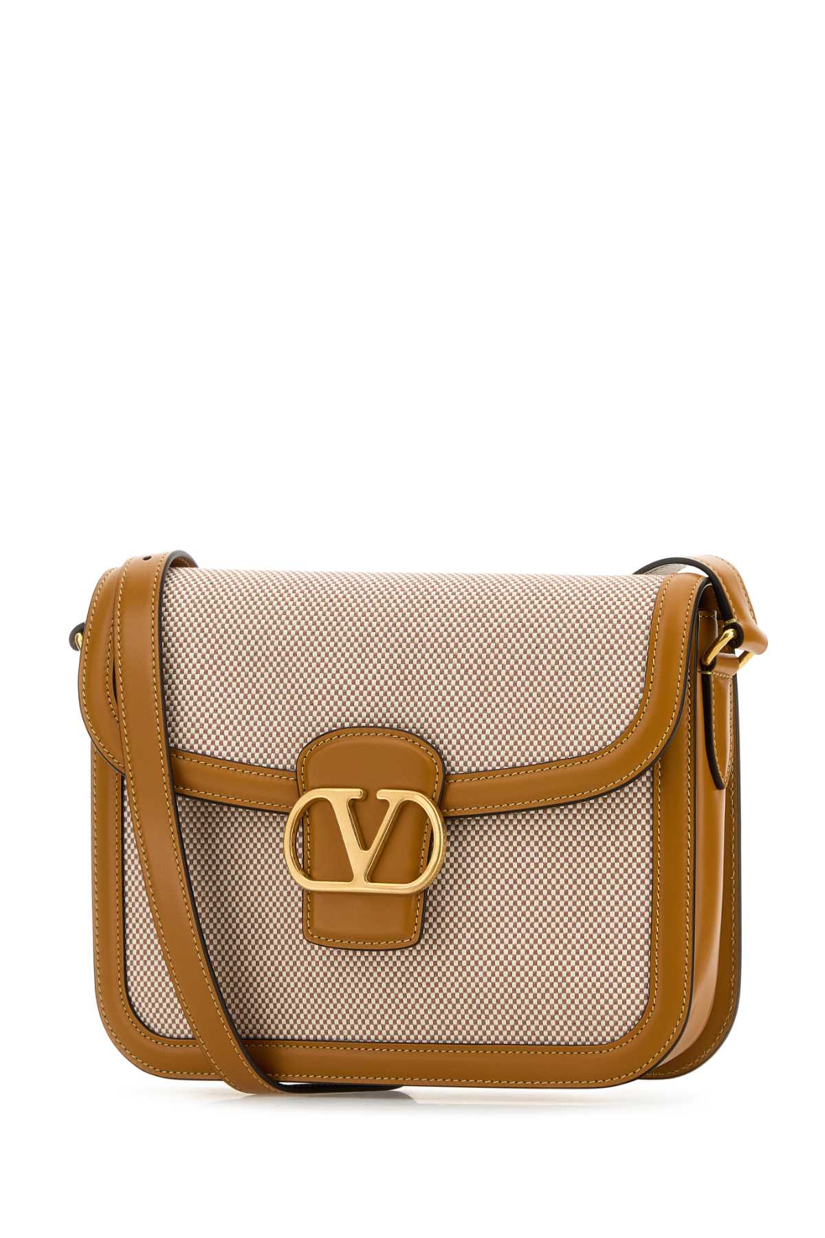 Valentino Garavani Two-tone Canvas And Leather 9to5 Shoulder