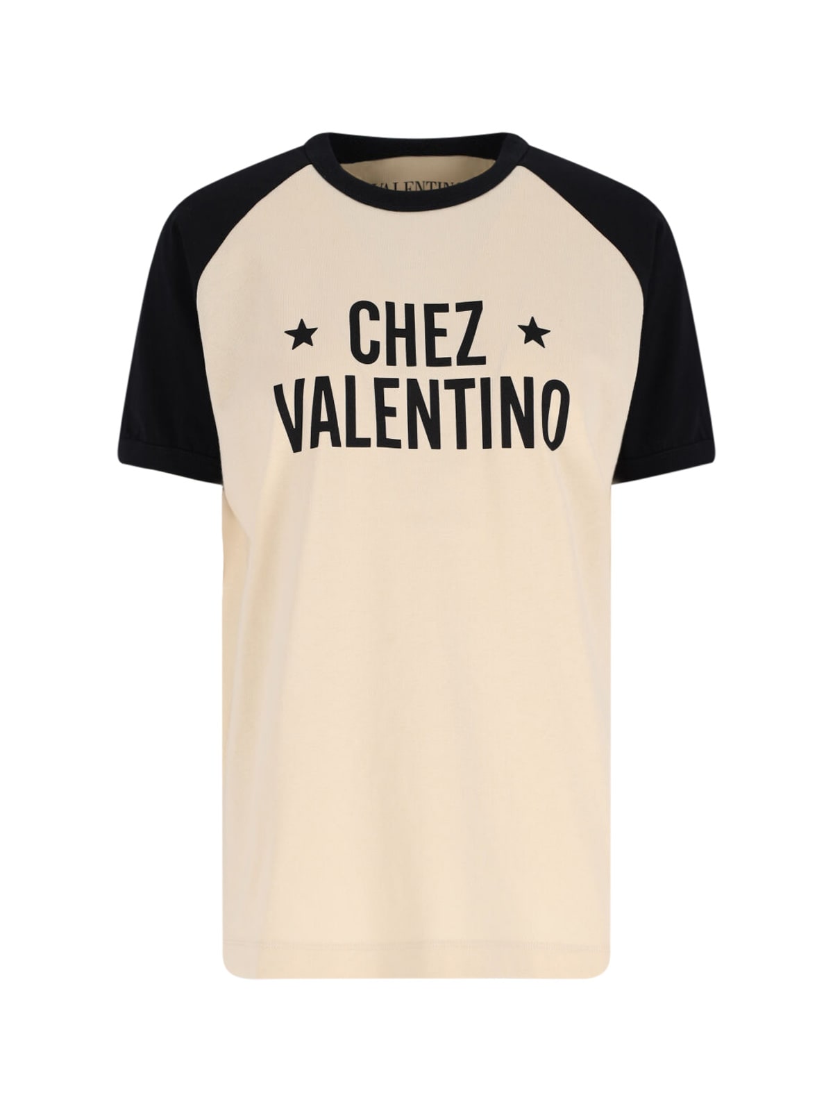 25FW VALENTINO Chez シャツ 7V3MG17DAYCQT3 Valentino Garavani Cotton T-Shirt with Chez Print | Saks